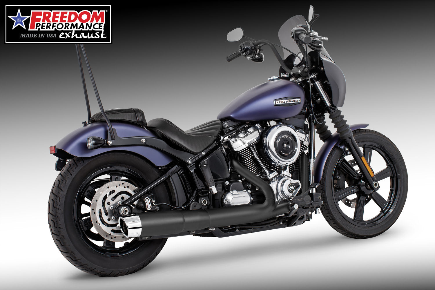 HARLEY SOFTAIL 2025 - PRESENT 4.5" SLIP-ON BUNDLE FITS ALL NARROW TIRE
