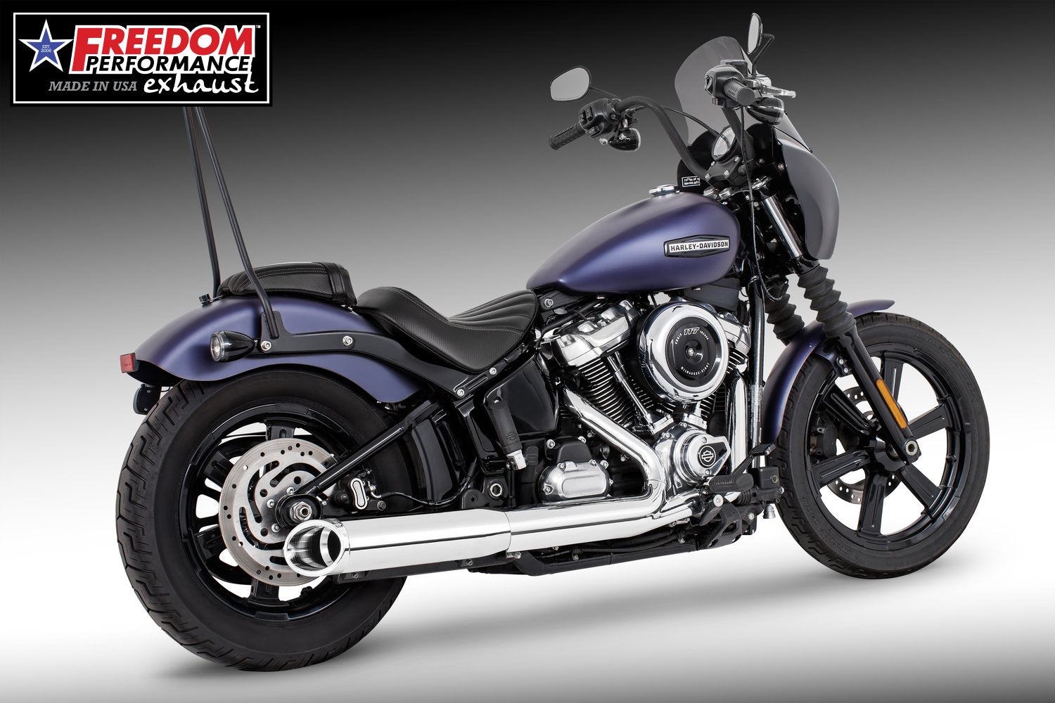 HARLEY SOFTAIL 2025 - PRESENT 4.5" SLIP-ON BUNDLE FITS ALL NARROW TIRE