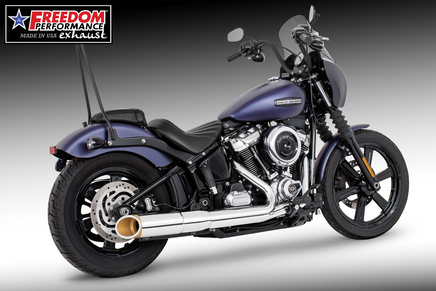 HARLEY SOFTAIL 2025 - PRESENT 4.5" SLIP-ON BUNDLE FITS ALL NARROW TIRE