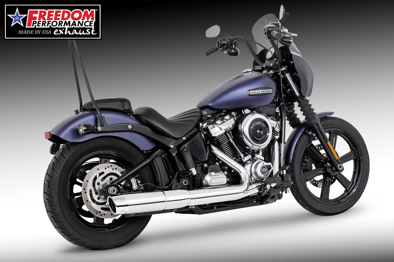 HARLEY SOFTAIL 2025 - PRESENT 4.5" SLIP-ON BUNDLE FITS ALL NARROW TIRE