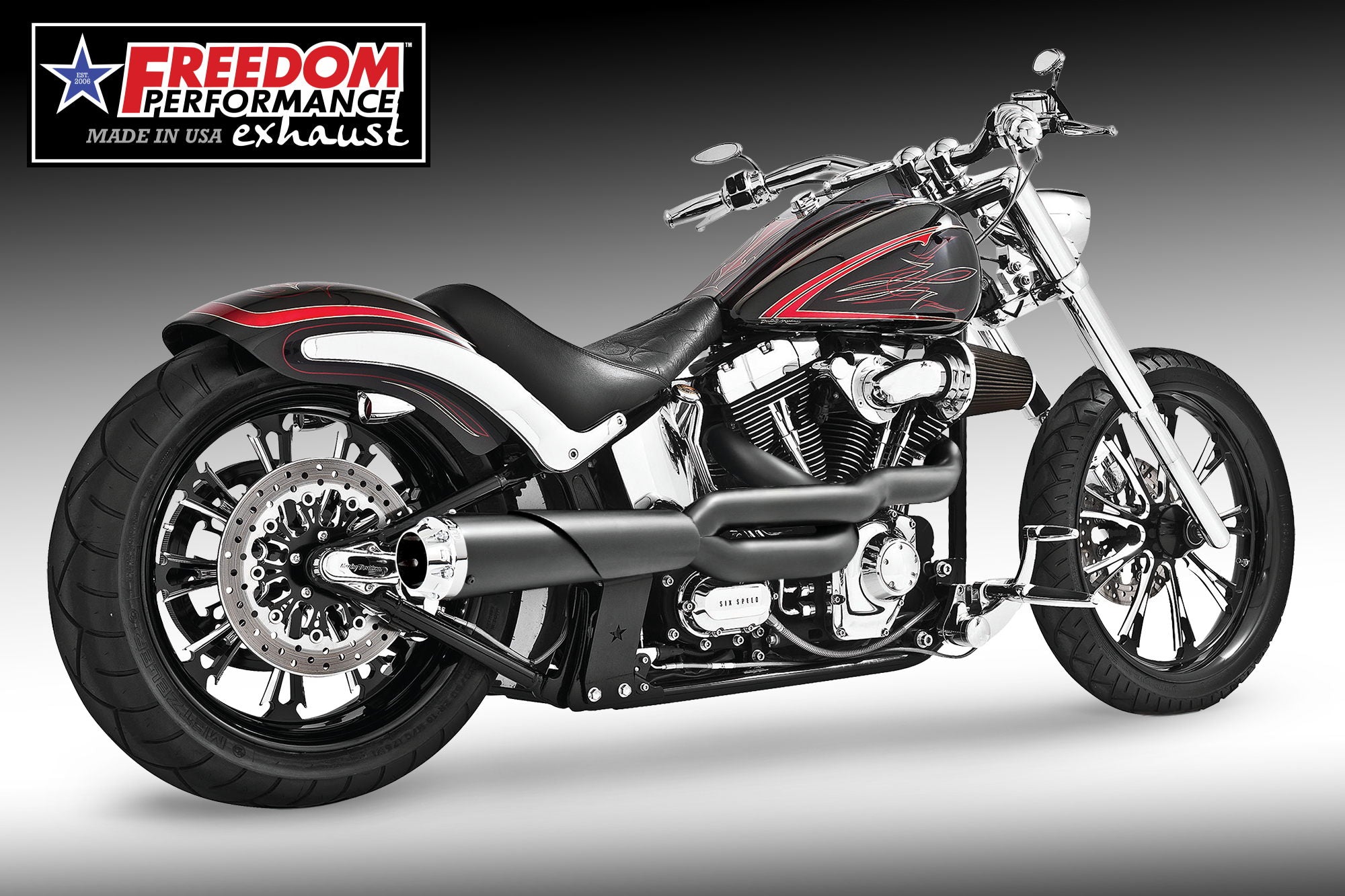 HARLEY SOFTAIL ROCKER & BREAKOUT 2-INTO-1 "HIGH" AMERICAN OUTLAW 2007-2017