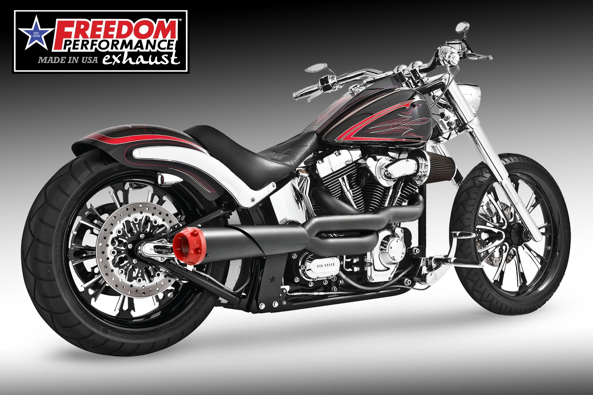 HARLEY SOFTAIL ROCKER & BREAKOUT 2-INTO-1 "HIGH" AMERICAN OUTLAW 2007-2017