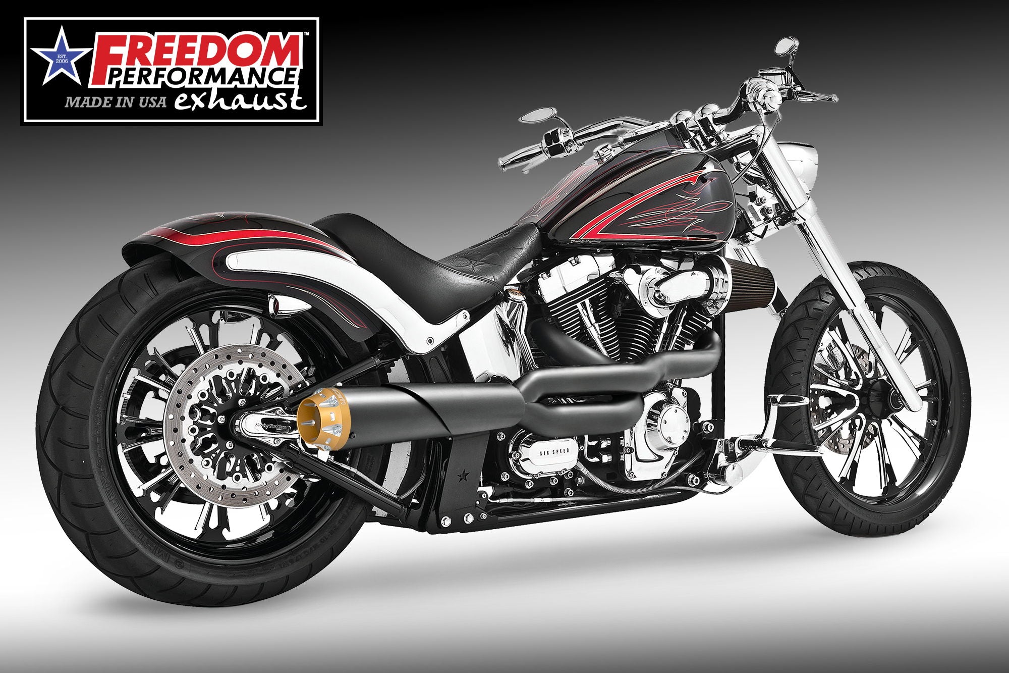 HARLEY SOFTAIL ROCKER & BREAKOUT 2-INTO-1 "HIGH" AMERICAN OUTLAW 2007-2017
