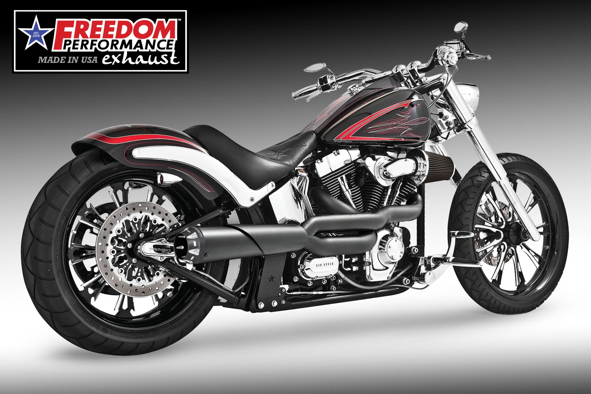 HARLEY SOFTAIL ROCKER & BREAKOUT 2-INTO-1 "HIGH" AMERICAN OUTLAW 2007-2017