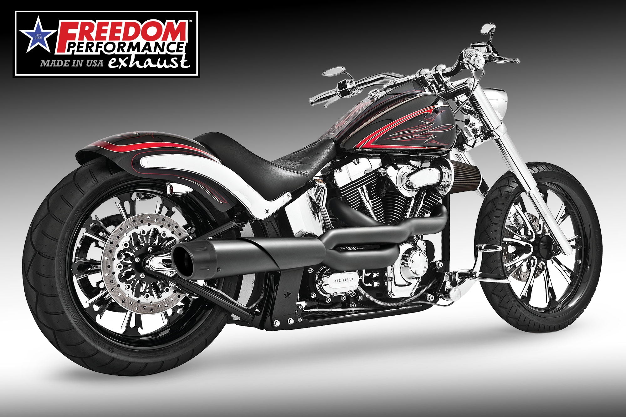 HARLEY SOFTAIL ROCKER & BREAKOUT 2-INTO-1 "HIGH" AMERICAN OUTLAW 2007-2017