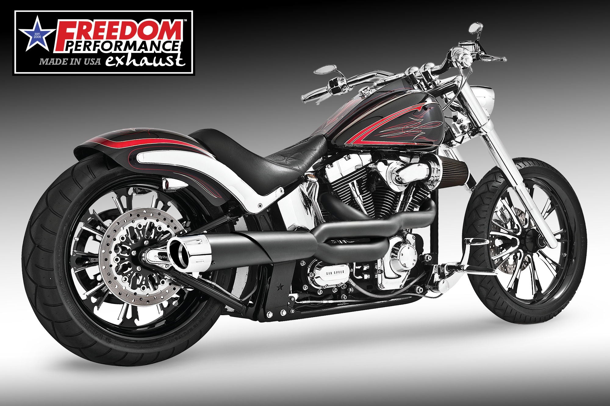 HARLEY SOFTAIL ROCKER & BREAKOUT 2-INTO-1 "HIGH" AMERICAN OUTLAW 2007-2017