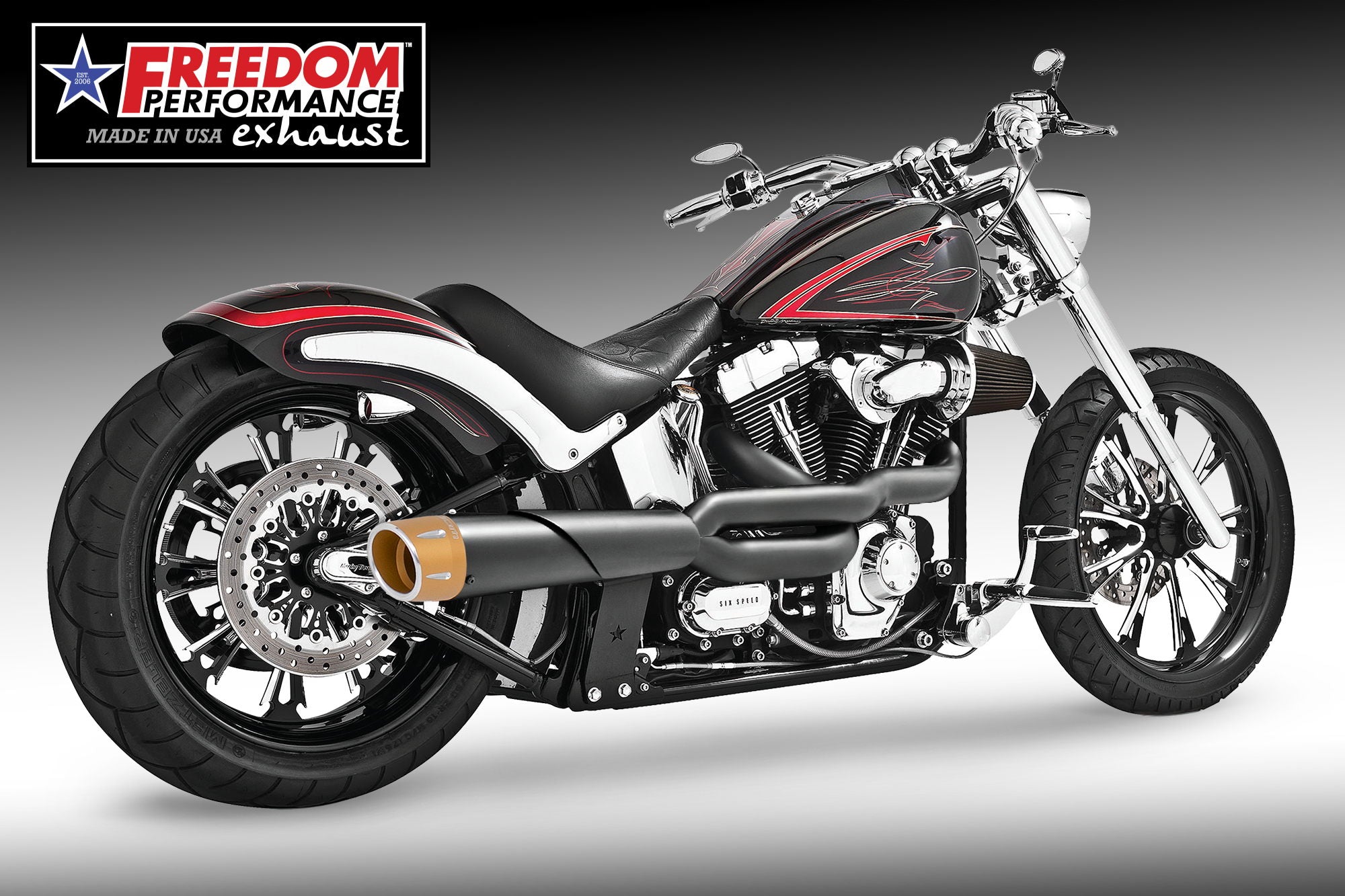 HARLEY SOFTAIL ROCKER & BREAKOUT 2-INTO-1 "HIGH" AMERICAN OUTLAW 2007-2017