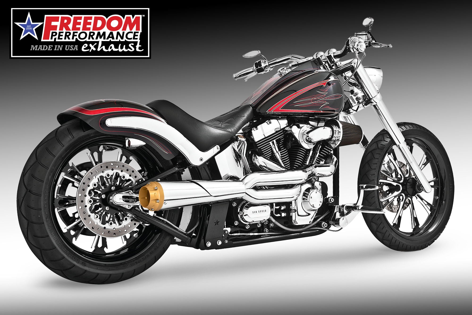 HARLEY SOFTAIL ROCKER & BREAKOUT 2-INTO-1 "HIGH" AMERICAN OUTLAW 2007-2017