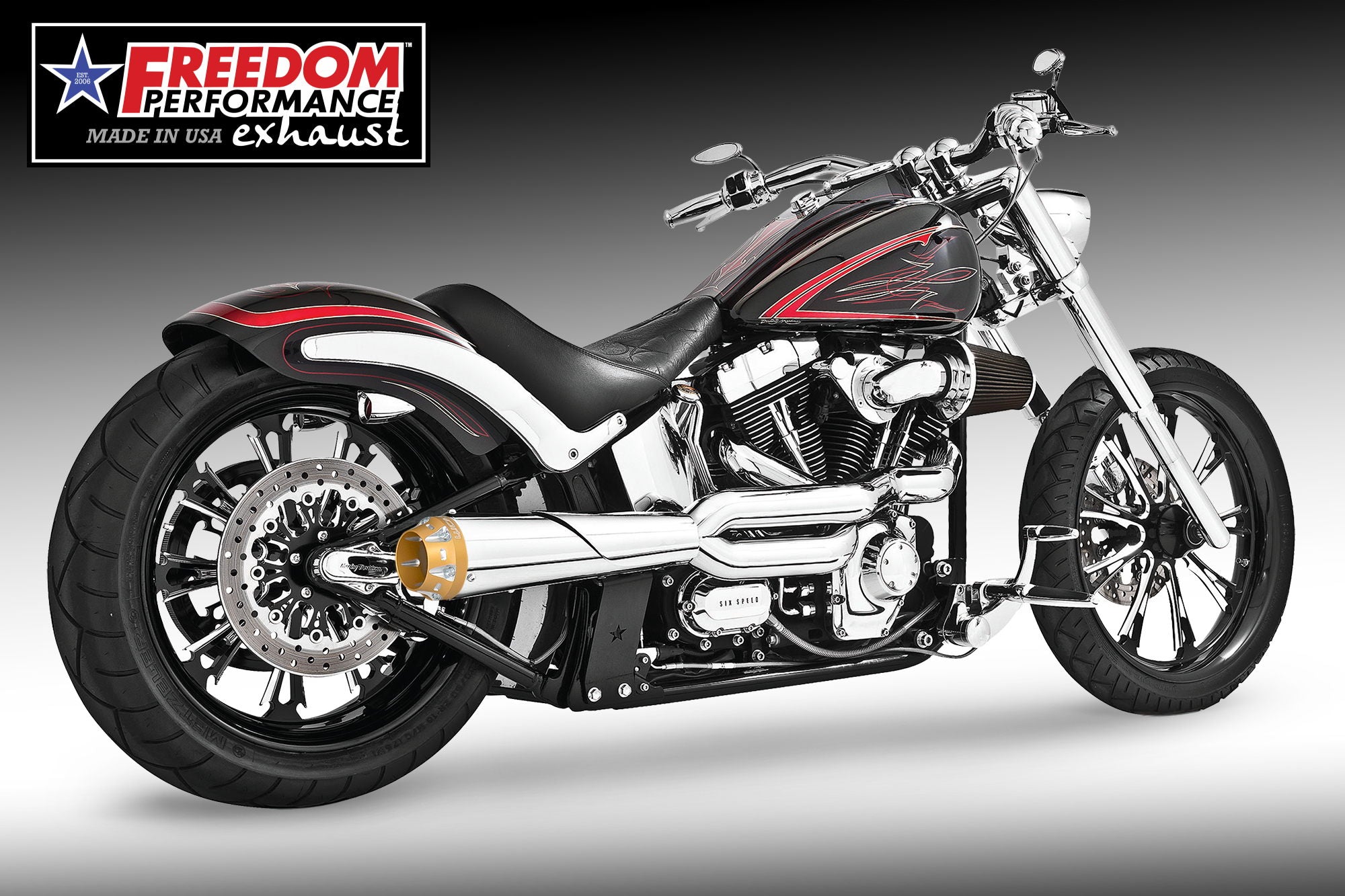 HARLEY SOFTAIL ROCKER & BREAKOUT 2-INTO-1 "HIGH" AMERICAN OUTLAW 2007-2017