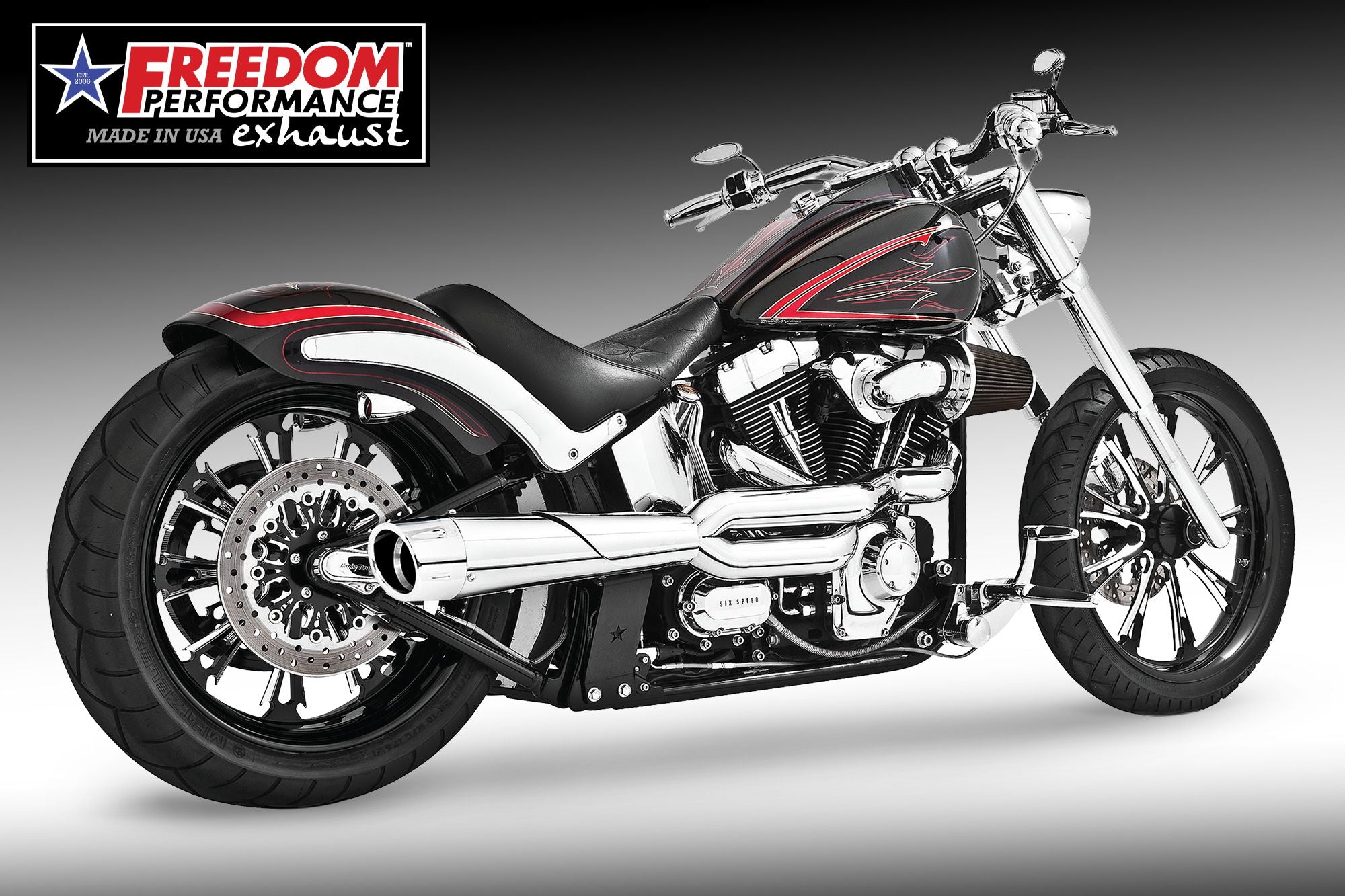 HARLEY SOFTAIL ROCKER & BREAKOUT 2-INTO-1 "HIGH" AMERICAN OUTLAW 2007-2017
