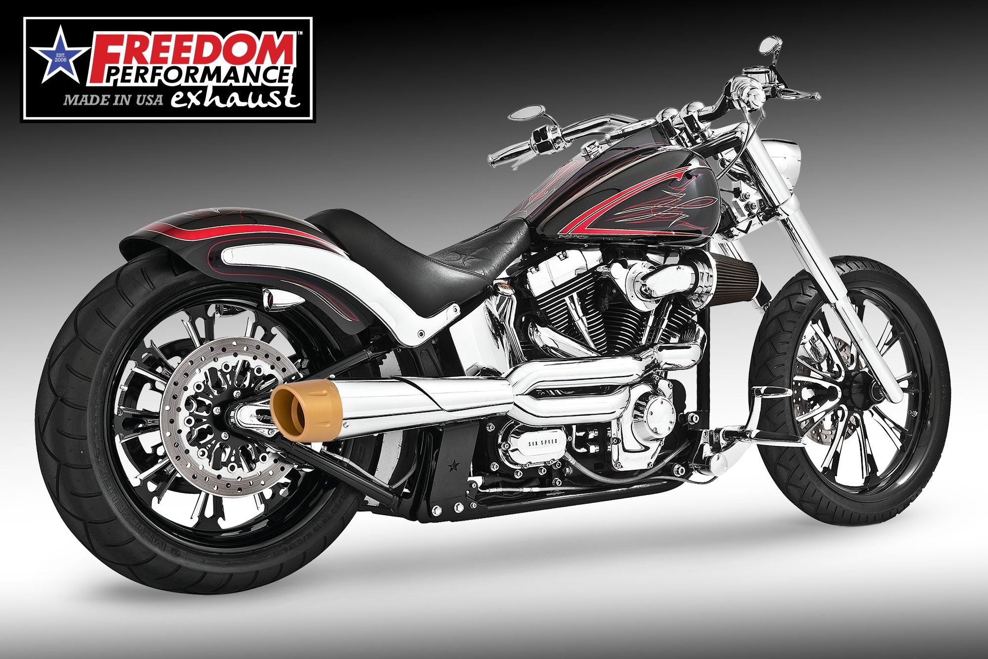 HARLEY SOFTAIL ROCKER & BREAKOUT 2-INTO-1 "HIGH" AMERICAN OUTLAW 2007-2017
