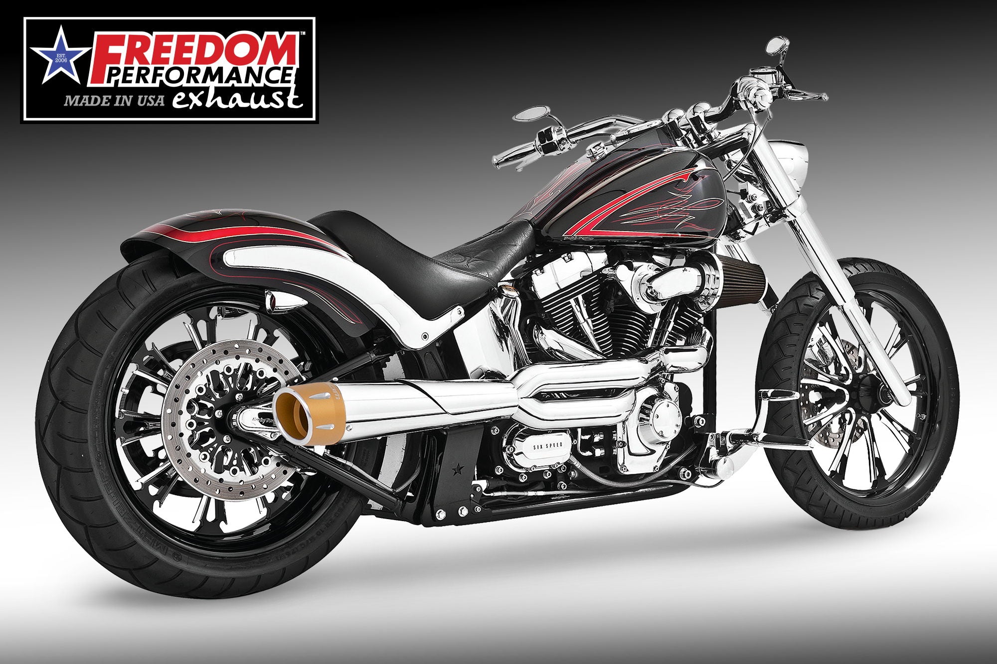 HARLEY SOFTAIL ROCKER & BREAKOUT 2-INTO-1 "HIGH" AMERICAN OUTLAW 2007-2017