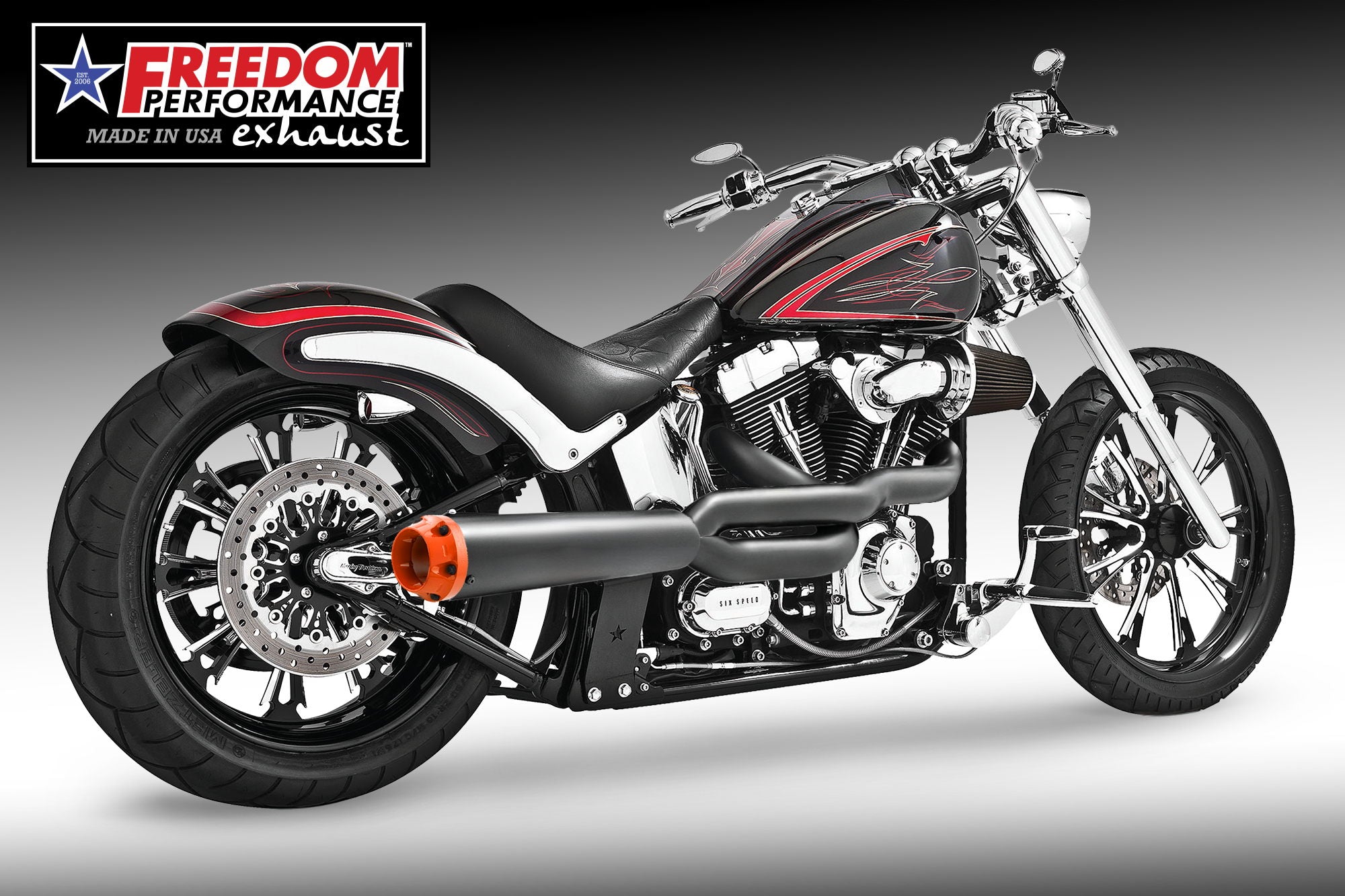 HARLEY SOFTAIL ROCKER & BREAKOUT 2-INTO-1 "HIGH" AMERICAN OUTLAW 2007-2017