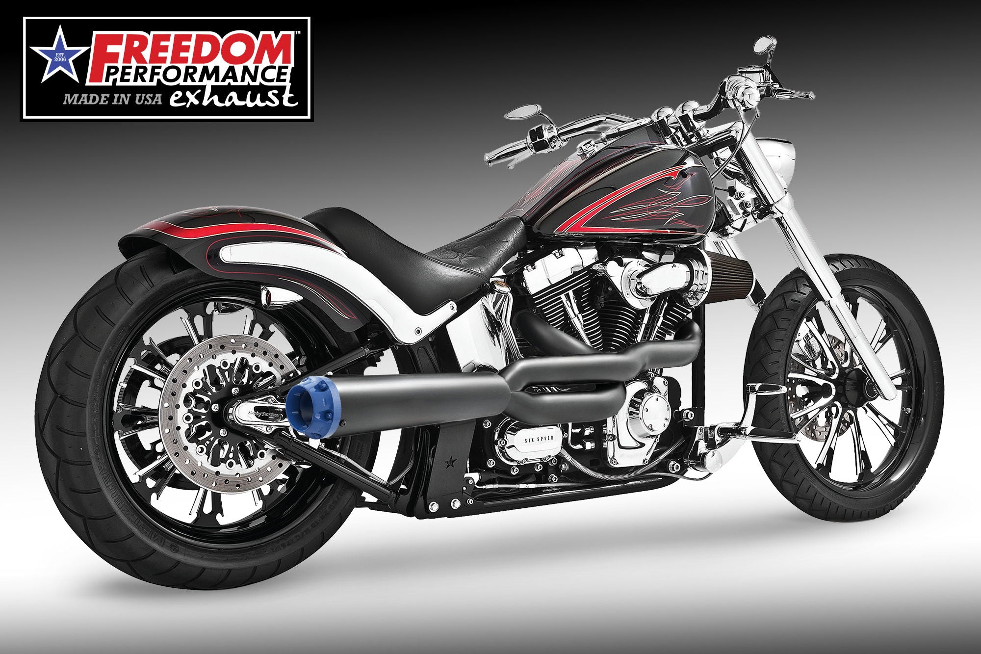 HARLEY SOFTAIL ROCKER & BREAKOUT 2-INTO-1 "HIGH" AMERICAN OUTLAW 2007-2017