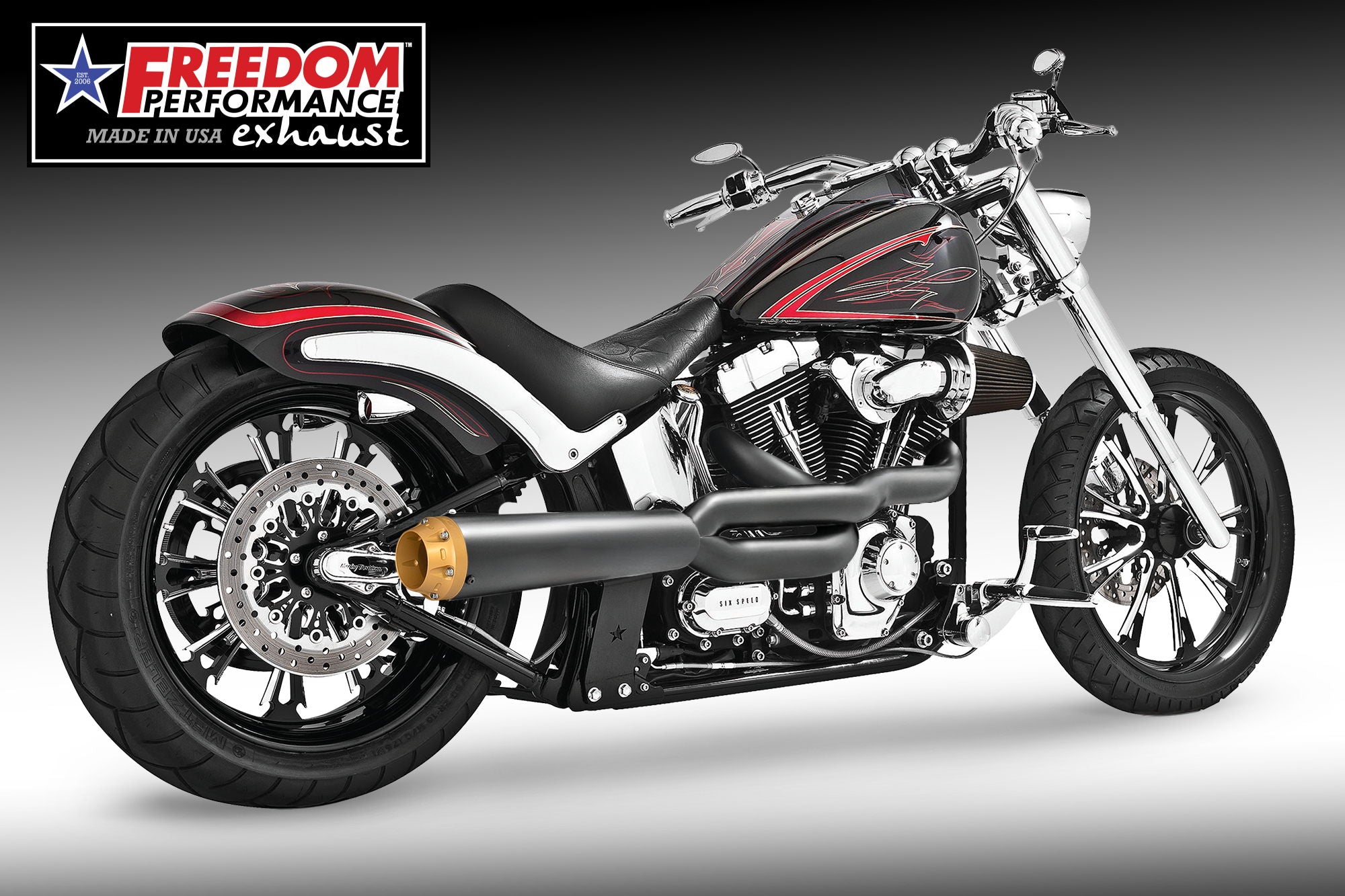HARLEY SOFTAIL ROCKER & BREAKOUT 2-INTO-1 "HIGH" AMERICAN OUTLAW 2007-2017