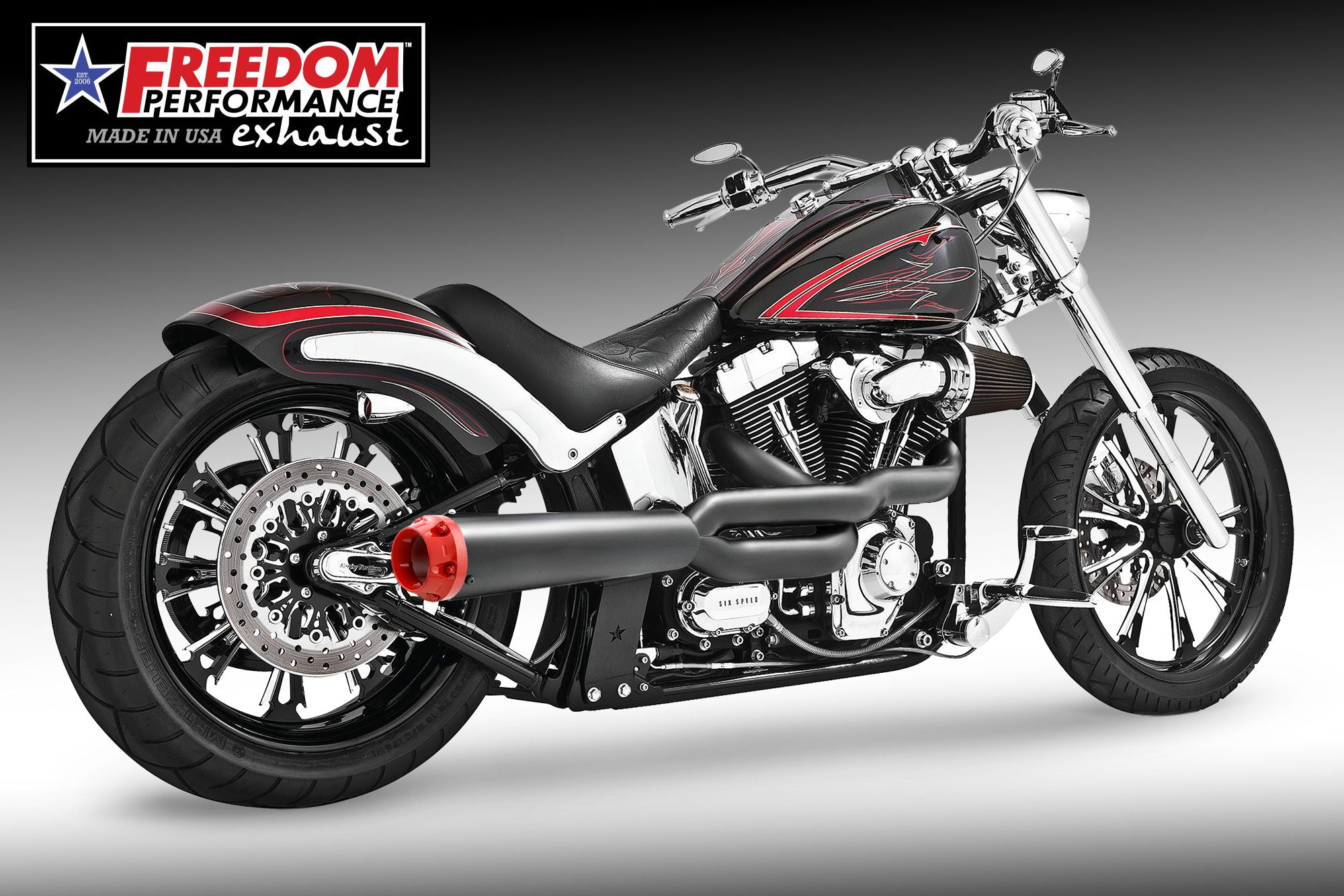 HARLEY SOFTAIL ROCKER & BREAKOUT 2-INTO-1 "HIGH" AMERICAN OUTLAW 2007-2017
