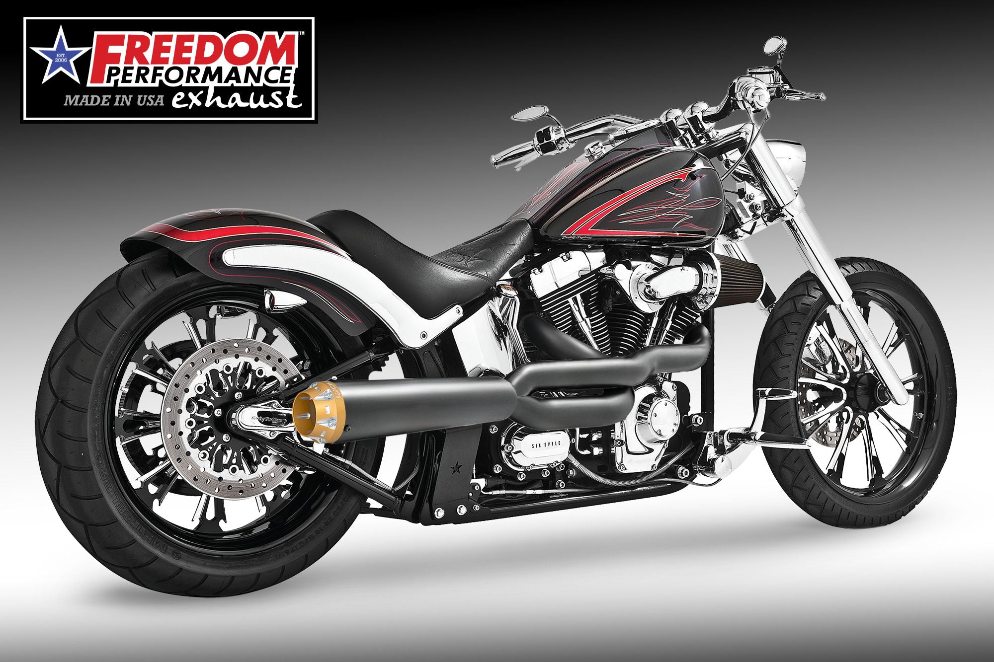 HARLEY SOFTAIL ROCKER & BREAKOUT 2-INTO-1 "HIGH" AMERICAN OUTLAW 2007-2017