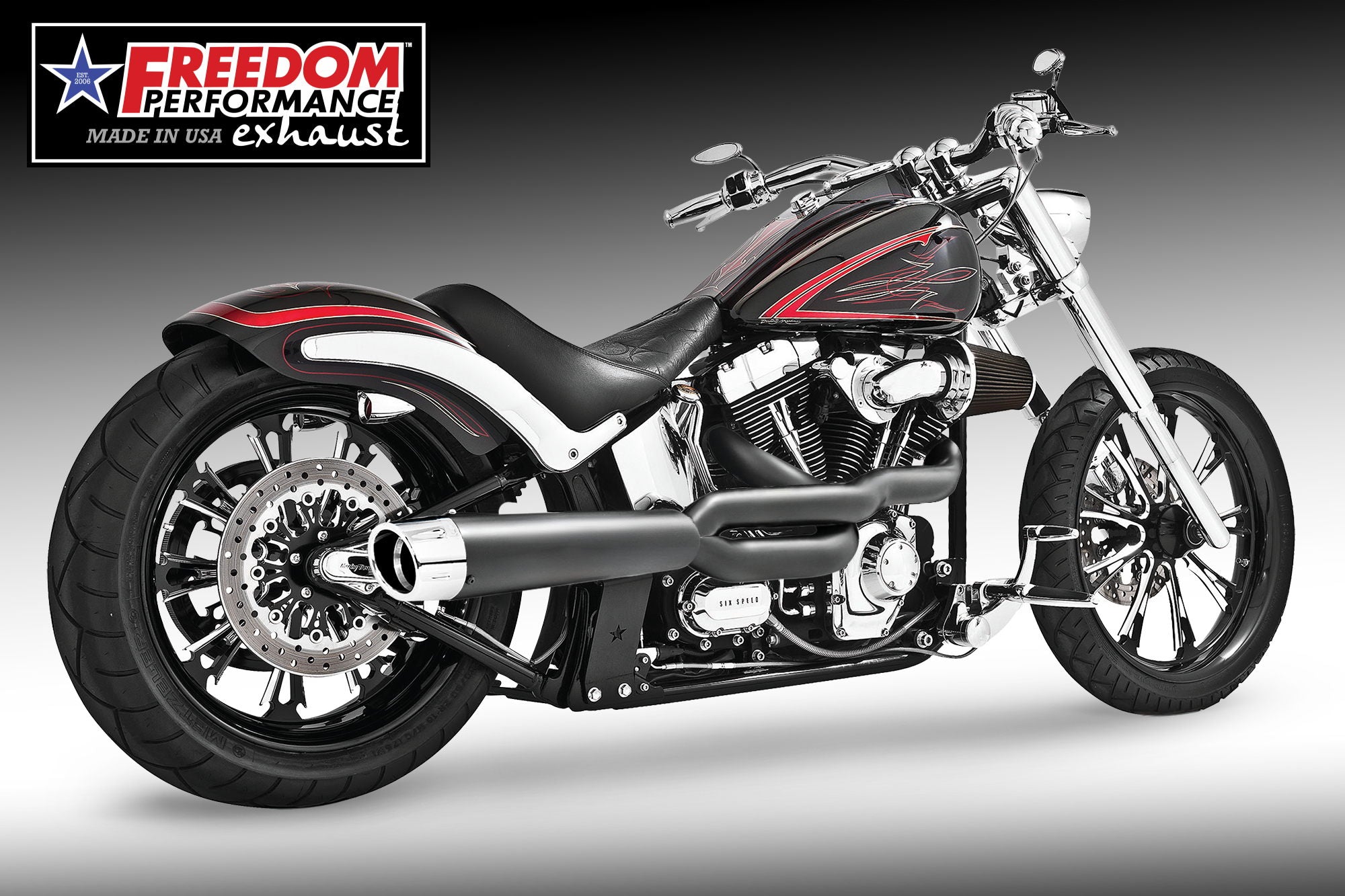 HARLEY SOFTAIL ROCKER & BREAKOUT 2-INTO-1 "HIGH" AMERICAN OUTLAW 2007-2017