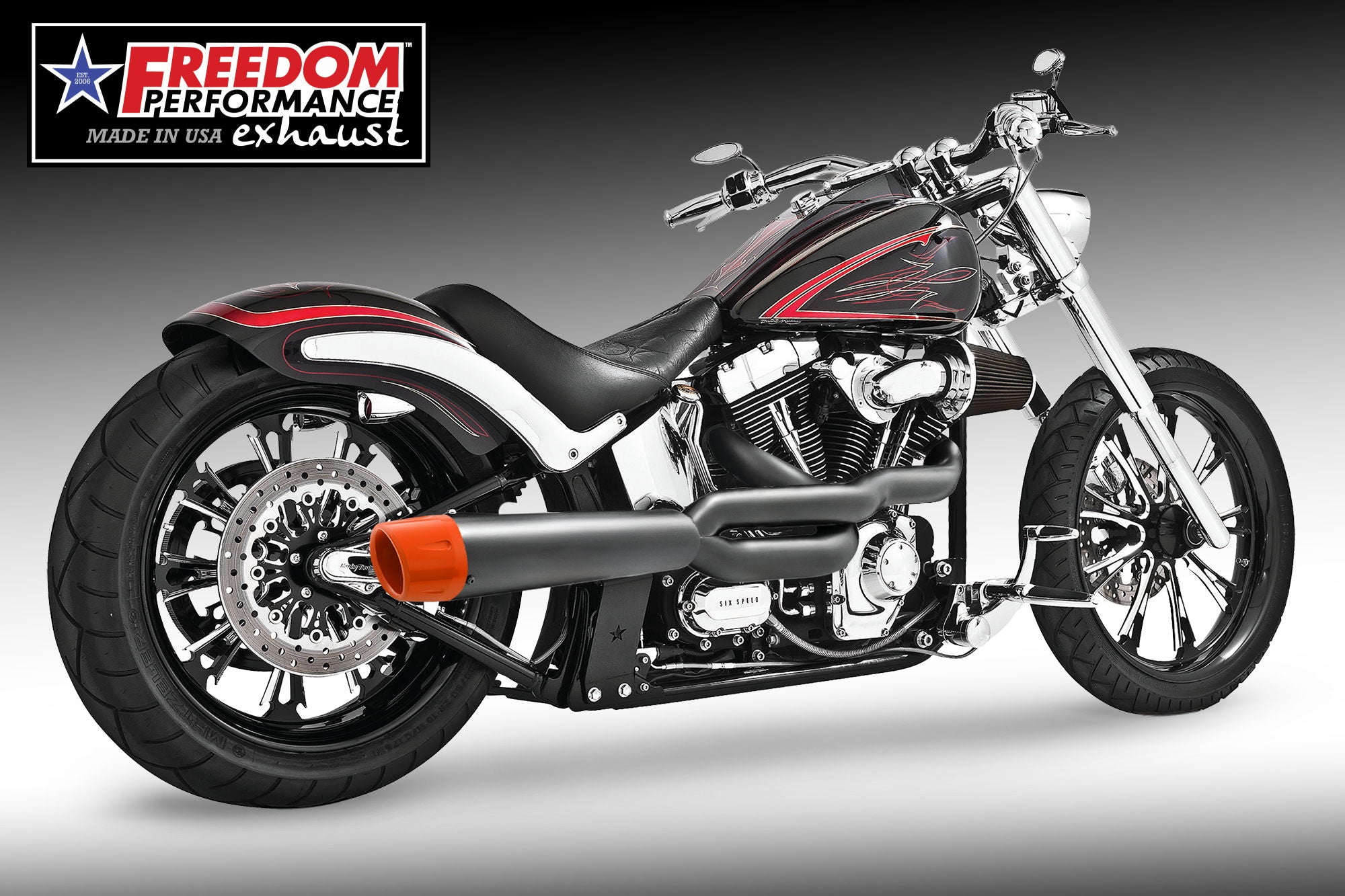 HARLEY SOFTAIL ROCKER & BREAKOUT 2-INTO-1 "HIGH" AMERICAN OUTLAW 2007-2017