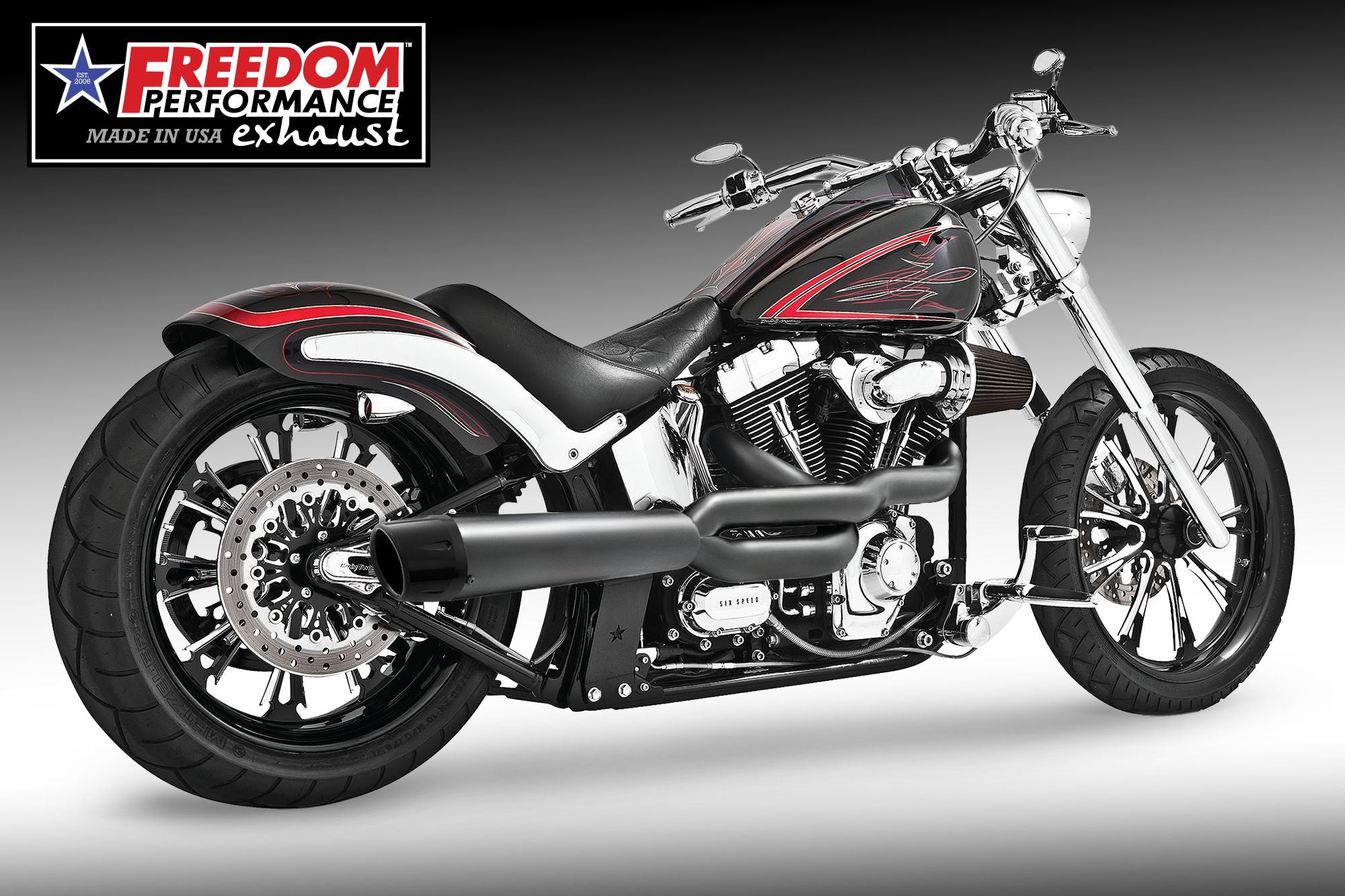 HARLEY SOFTAIL ROCKER & BREAKOUT 2-INTO-1 "HIGH" AMERICAN OUTLAW 2007-2017