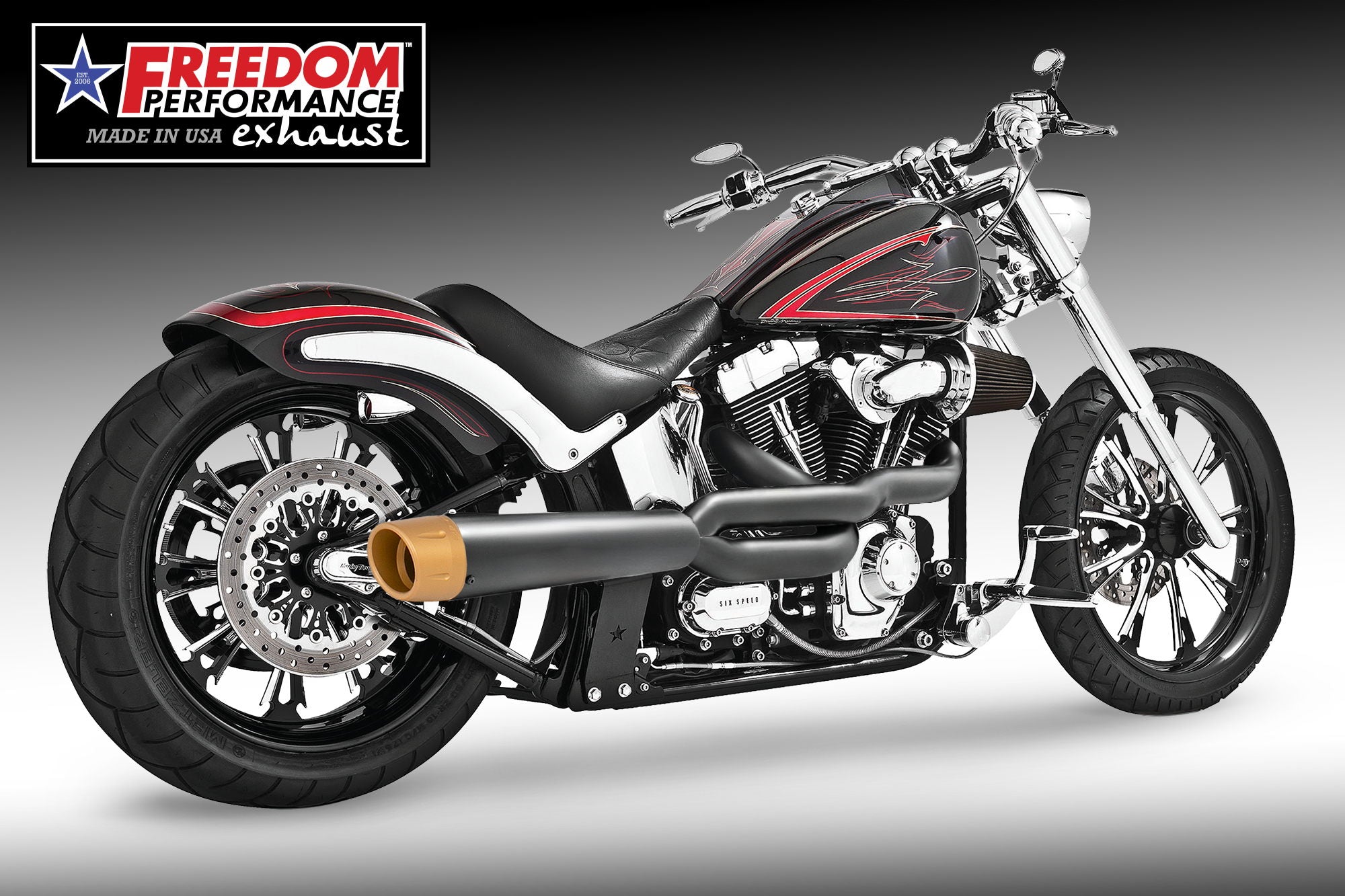 HARLEY SOFTAIL ROCKER & BREAKOUT 2-INTO-1 "HIGH" AMERICAN OUTLAW 2007-2017