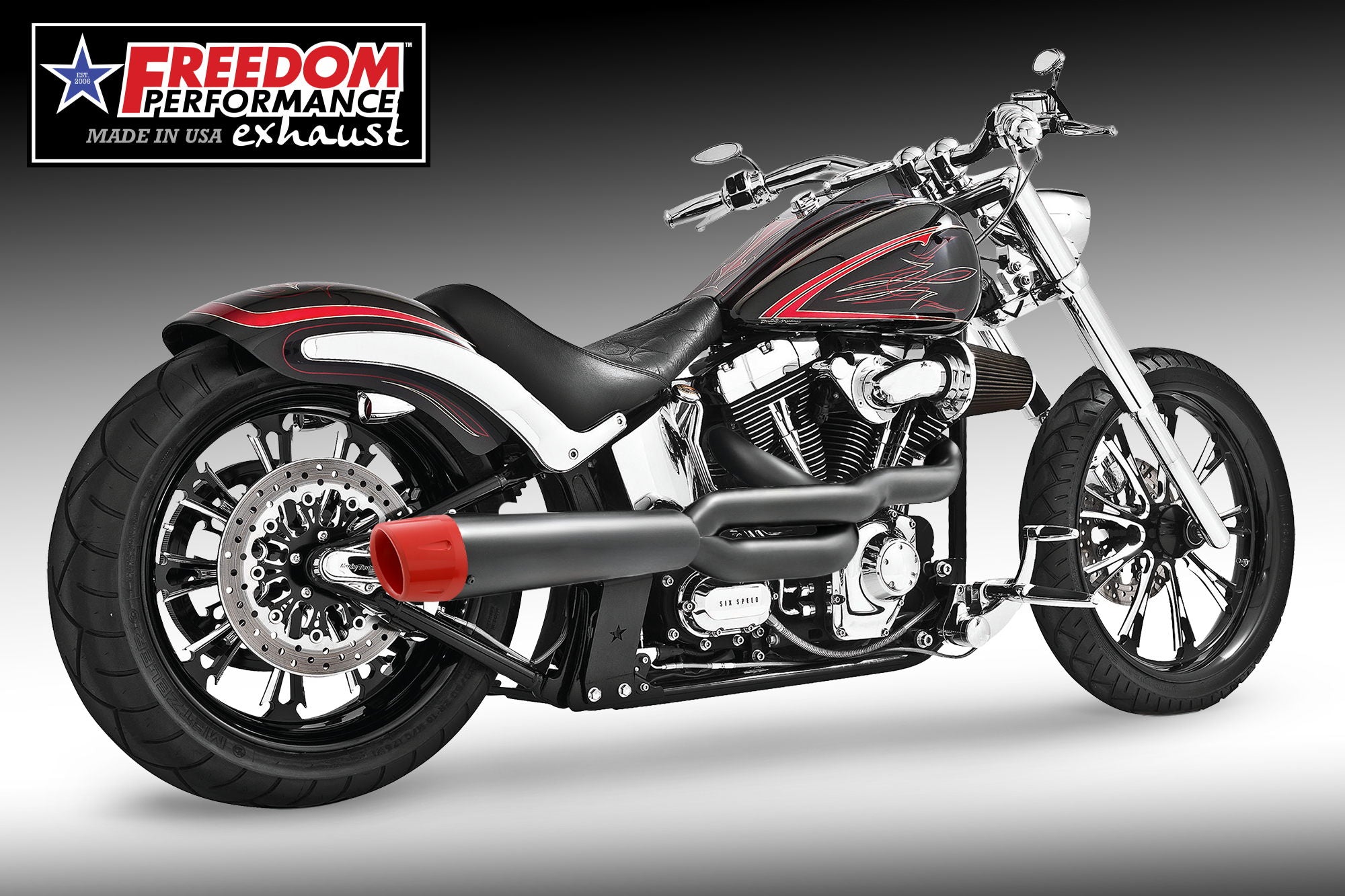 HARLEY SOFTAIL ROCKER & BREAKOUT 2-INTO-1 "HIGH" AMERICAN OUTLAW 2007-2017