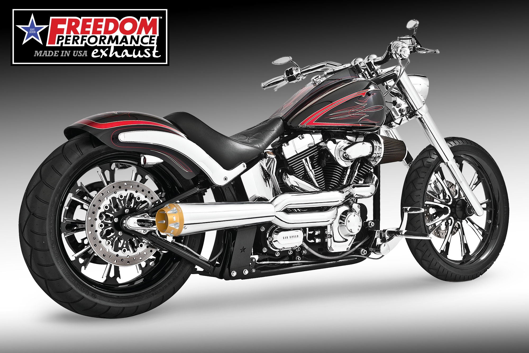 HARLEY SOFTAIL ROCKER & BREAKOUT 2-INTO-1 "HIGH" AMERICAN OUTLAW 2007-2017