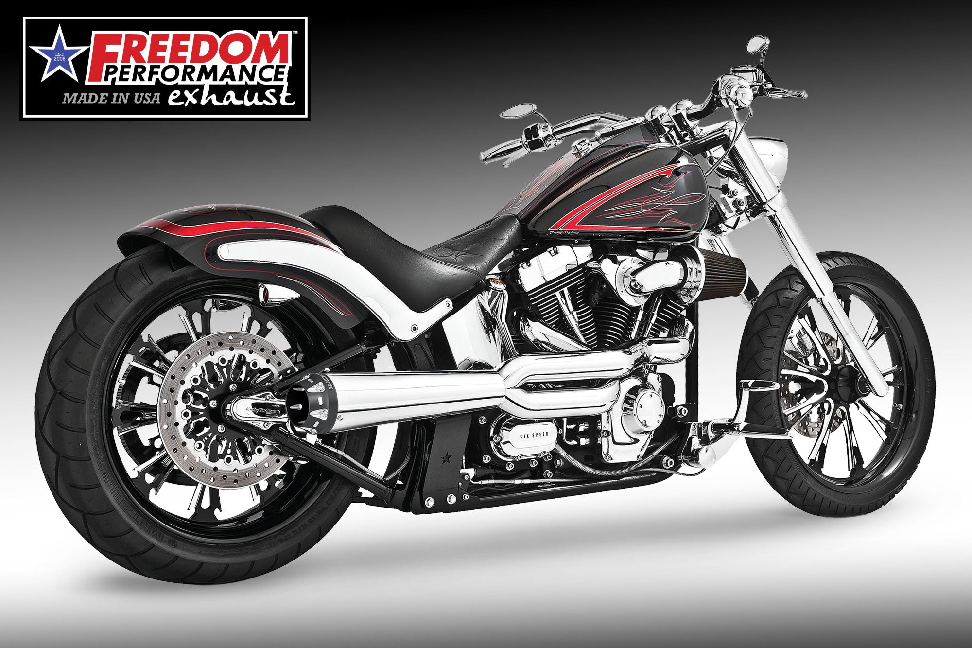 HARLEY SOFTAIL ROCKER & BREAKOUT 2-INTO-1 "HIGH" AMERICAN OUTLAW 2007-2017
