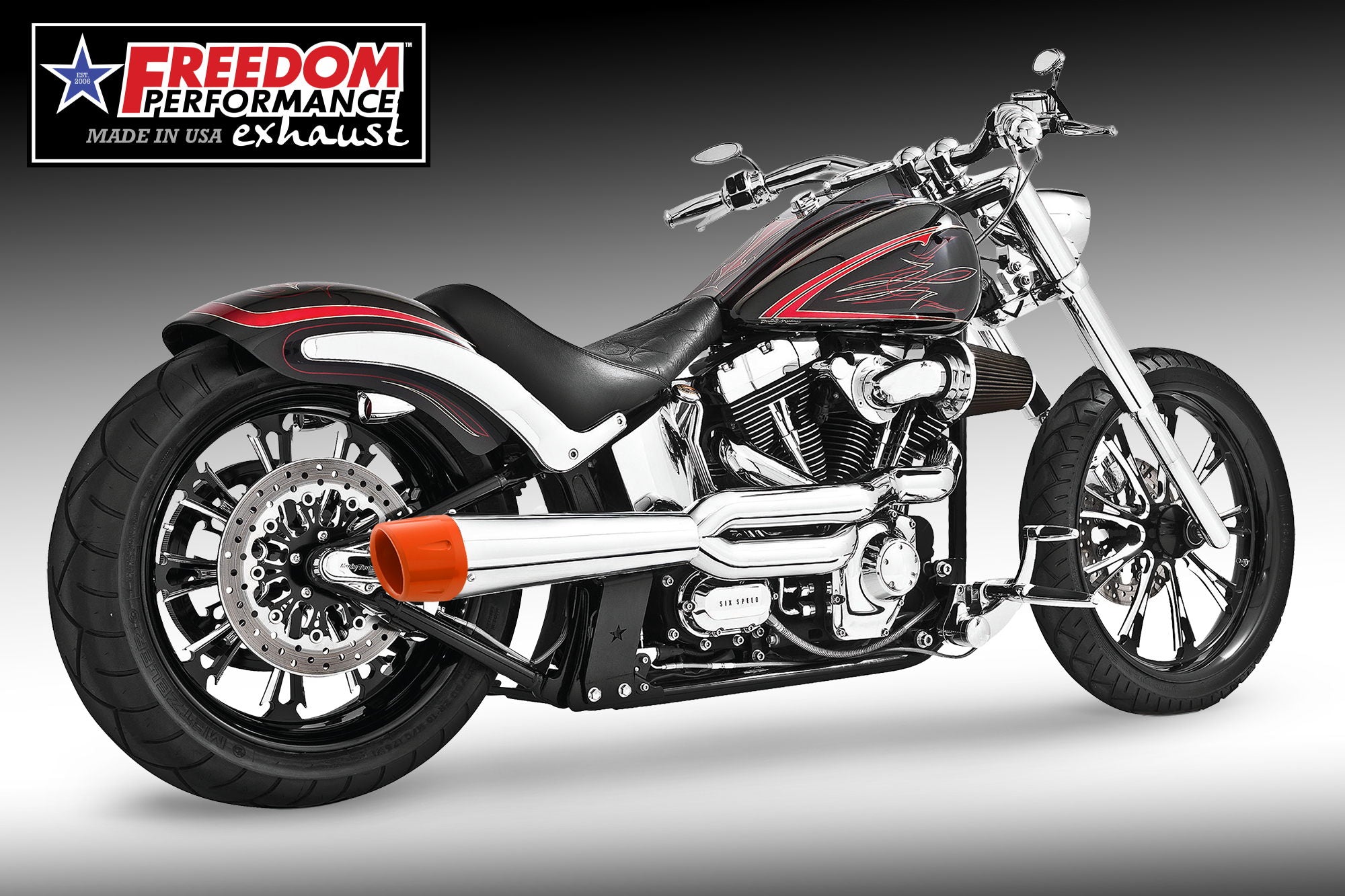 HARLEY SOFTAIL ROCKER & BREAKOUT 2-INTO-1 "HIGH" AMERICAN OUTLAW 2007-2017