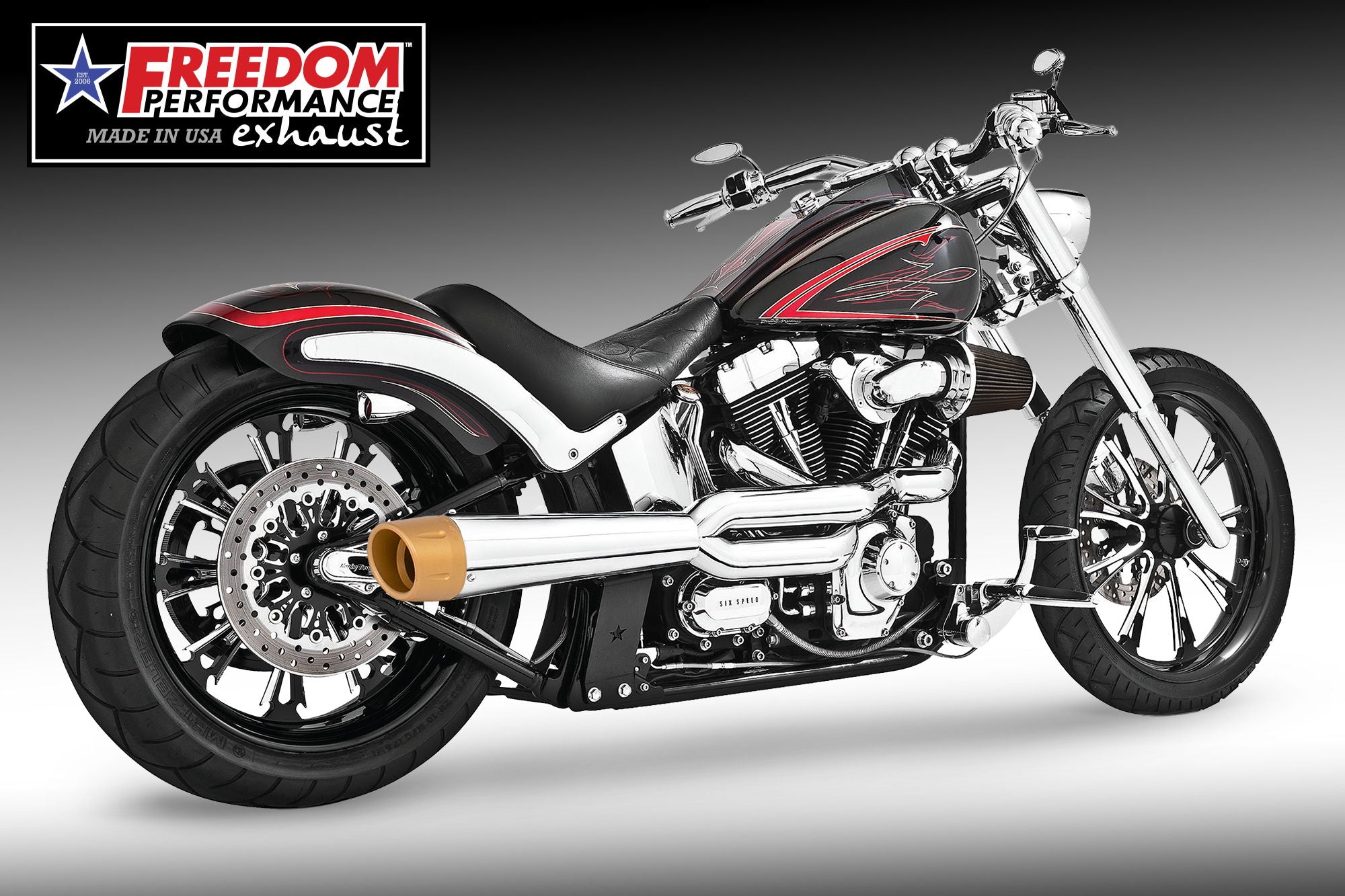 HARLEY SOFTAIL ROCKER & BREAKOUT 2-INTO-1 "HIGH" AMERICAN OUTLAW 2007-2017