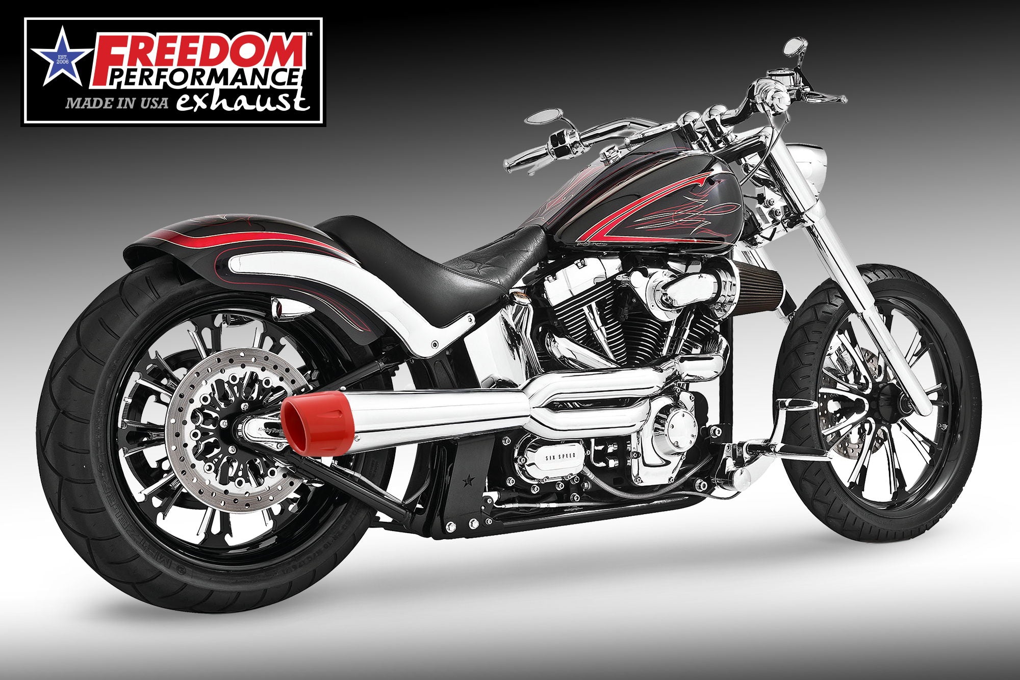 HARLEY SOFTAIL ROCKER & BREAKOUT 2-INTO-1 "HIGH" AMERICAN OUTLAW 2007-2017