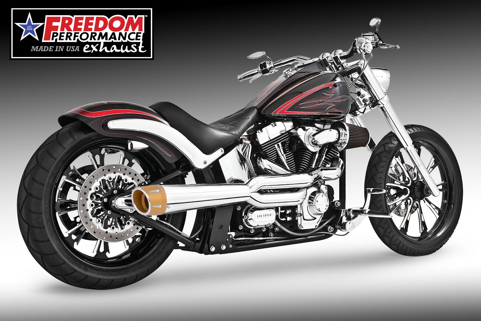 HARLEY SOFTAIL ROCKER & BREAKOUT 2-INTO-1 "HIGH" AMERICAN OUTLAW 2007-2017