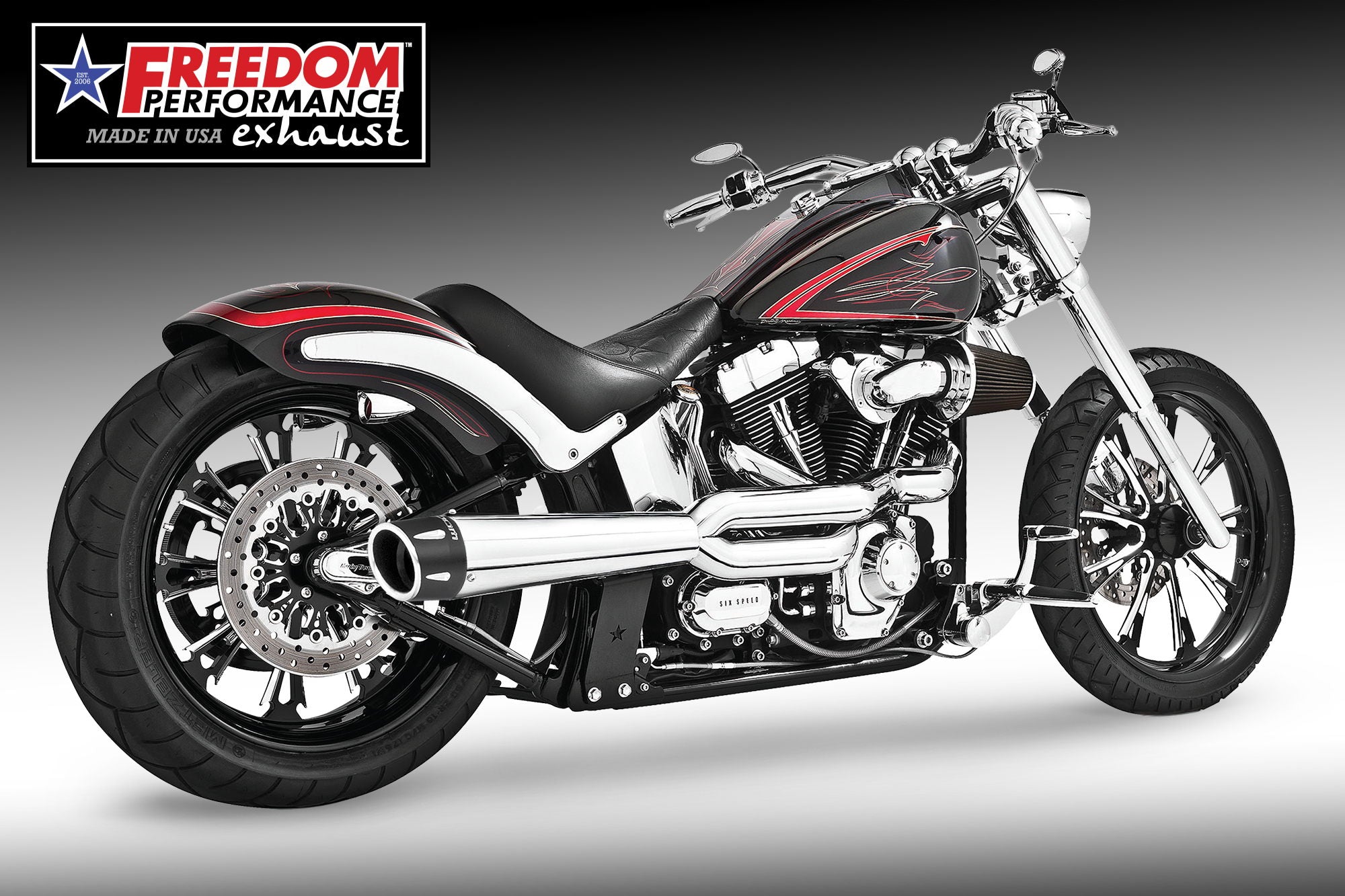 HARLEY SOFTAIL ROCKER & BREAKOUT 2-INTO-1 "HIGH" AMERICAN OUTLAW 2007-2017