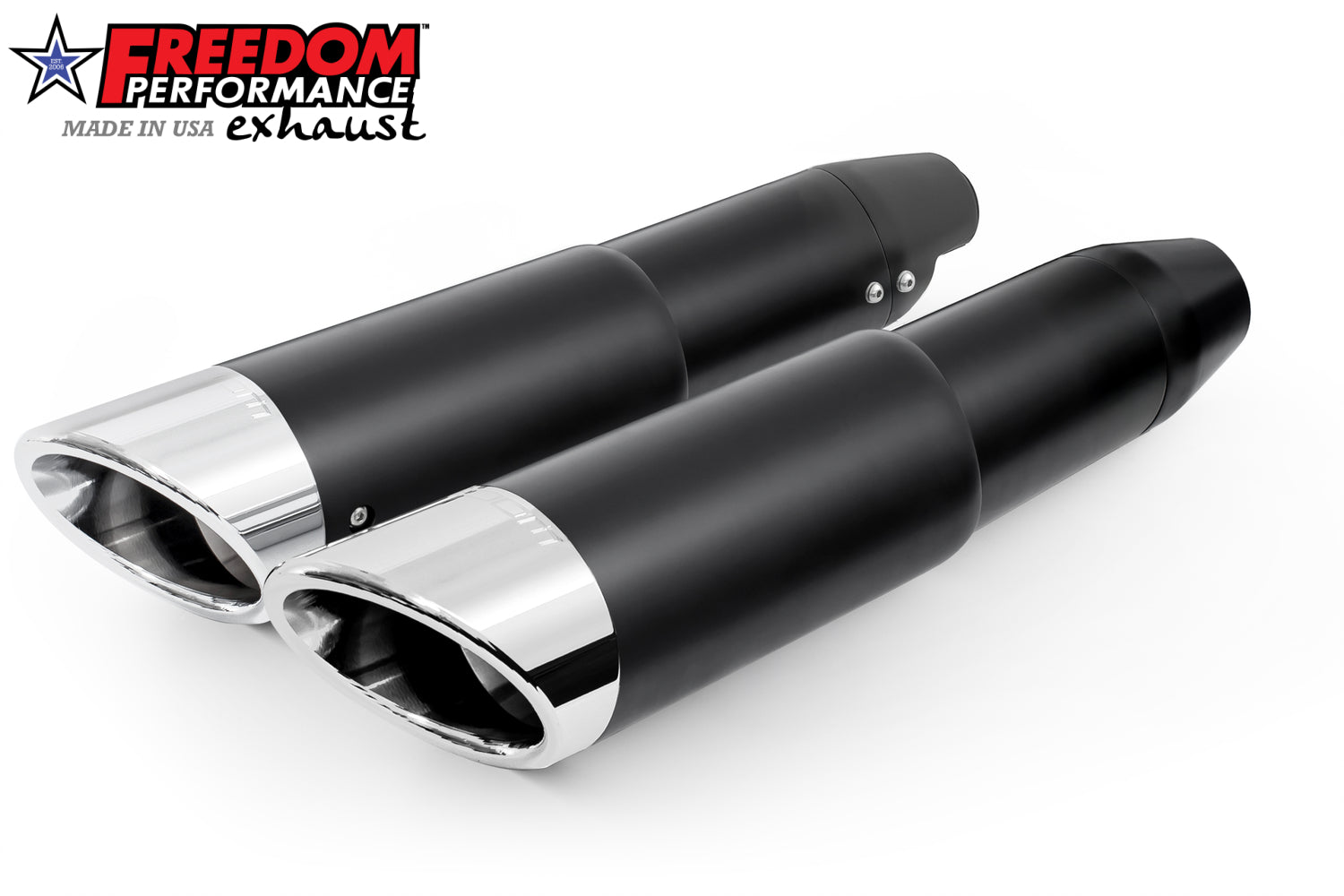 HARLEY 4.5" 2-STEP SLIP-ONS FOR SOFTAIL M8 ONLY (FPE HEADERS ONLY) BUNDLE
