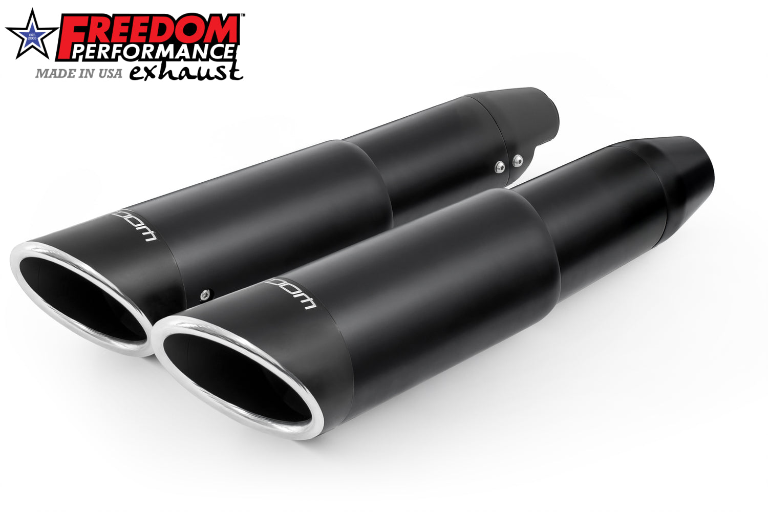 HARLEY 4.5" 2-STEP SLIP-ONS FOR SOFTAIL M8 ONLY (FPE HEADERS ONLY) BUNDLE