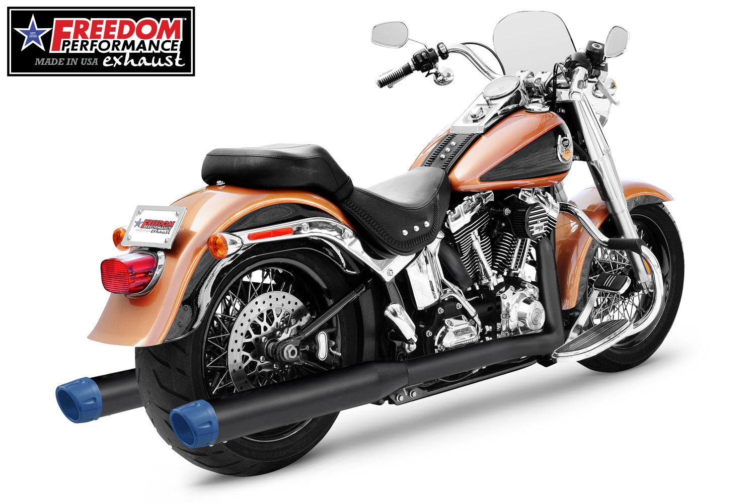 HARLEY SOFTAIL 4" TRUE-DUAL FULL SYSTEM CLASSIC 1986-2017