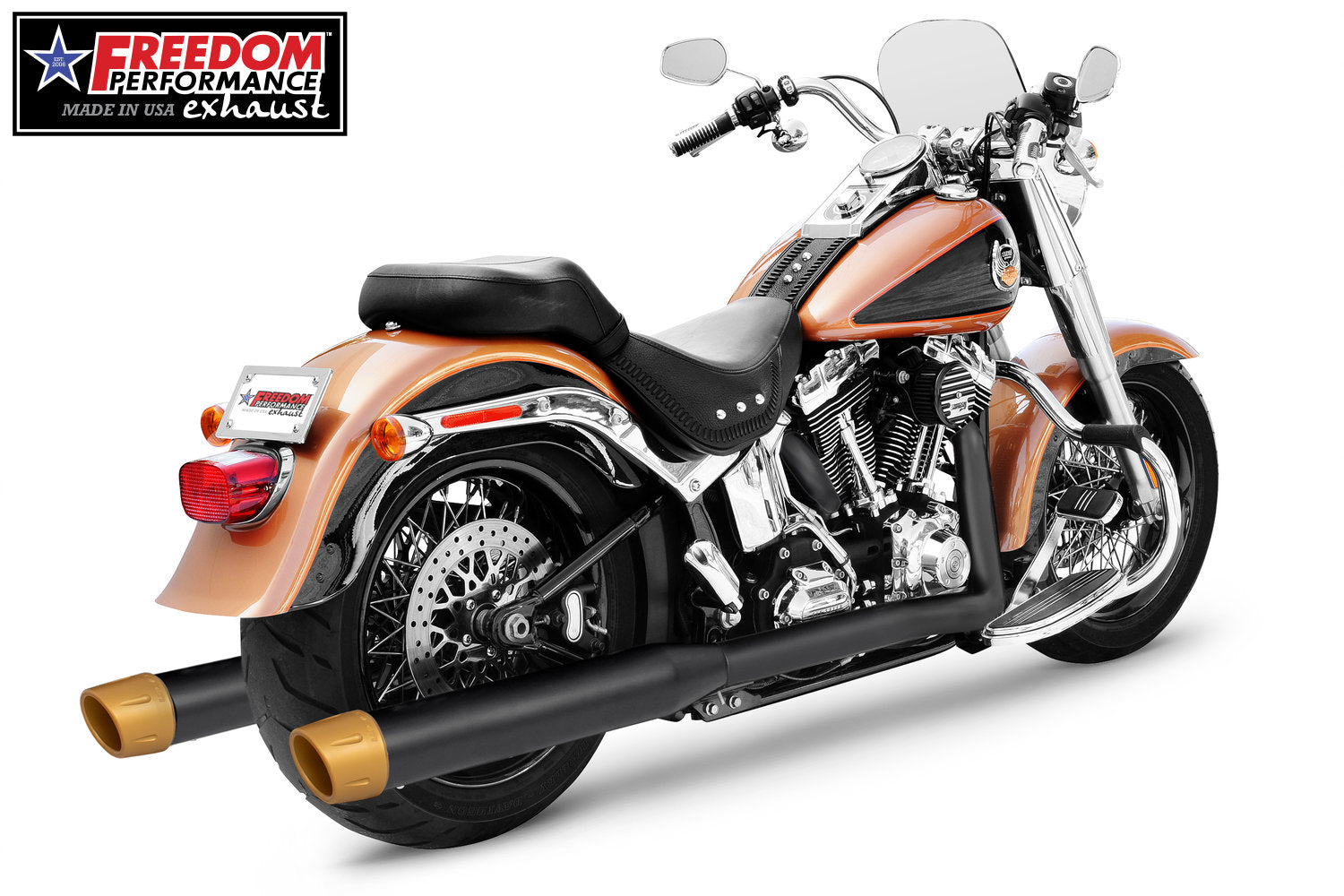 HARLEY SOFTAIL 4" TRUE-DUAL FULL SYSTEM CLASSIC 1986-2017