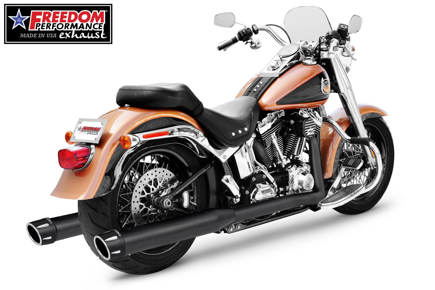 HARLEY SOFTAIL 4" TRUE-DUAL FULL SYSTEM CLASSIC 1986-2017