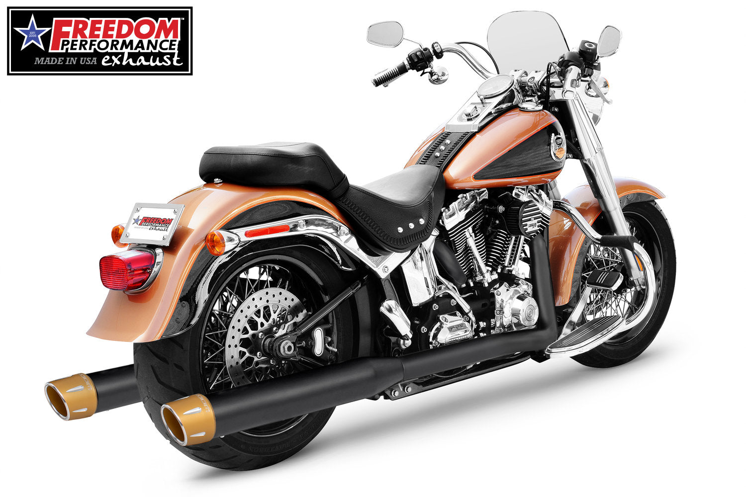 HARLEY SOFTAIL 4" TRUE-DUAL FULL SYSTEM CLASSIC 1986-2017