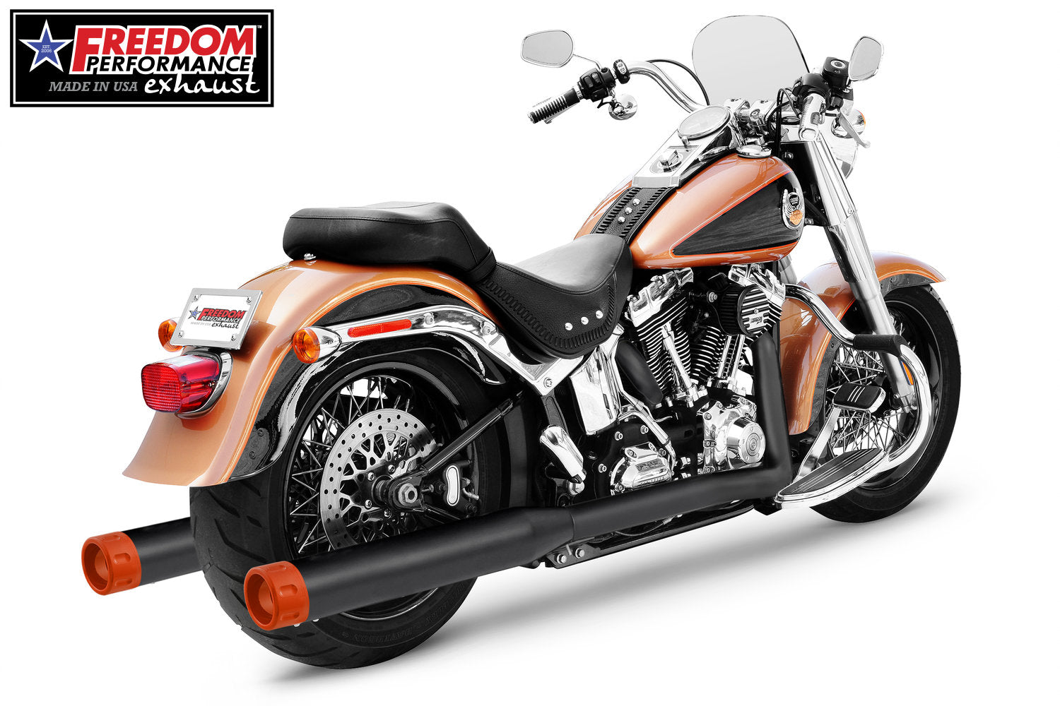HARLEY SOFTAIL 4" TRUE-DUAL FULL SYSTEM CLASSIC 1986-2017