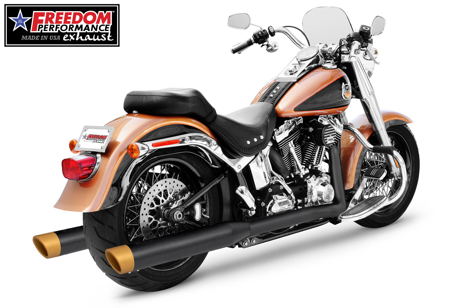 HARLEY SOFTAIL 4" TRUE-DUAL FULL SYSTEM CLASSIC 1986-2017