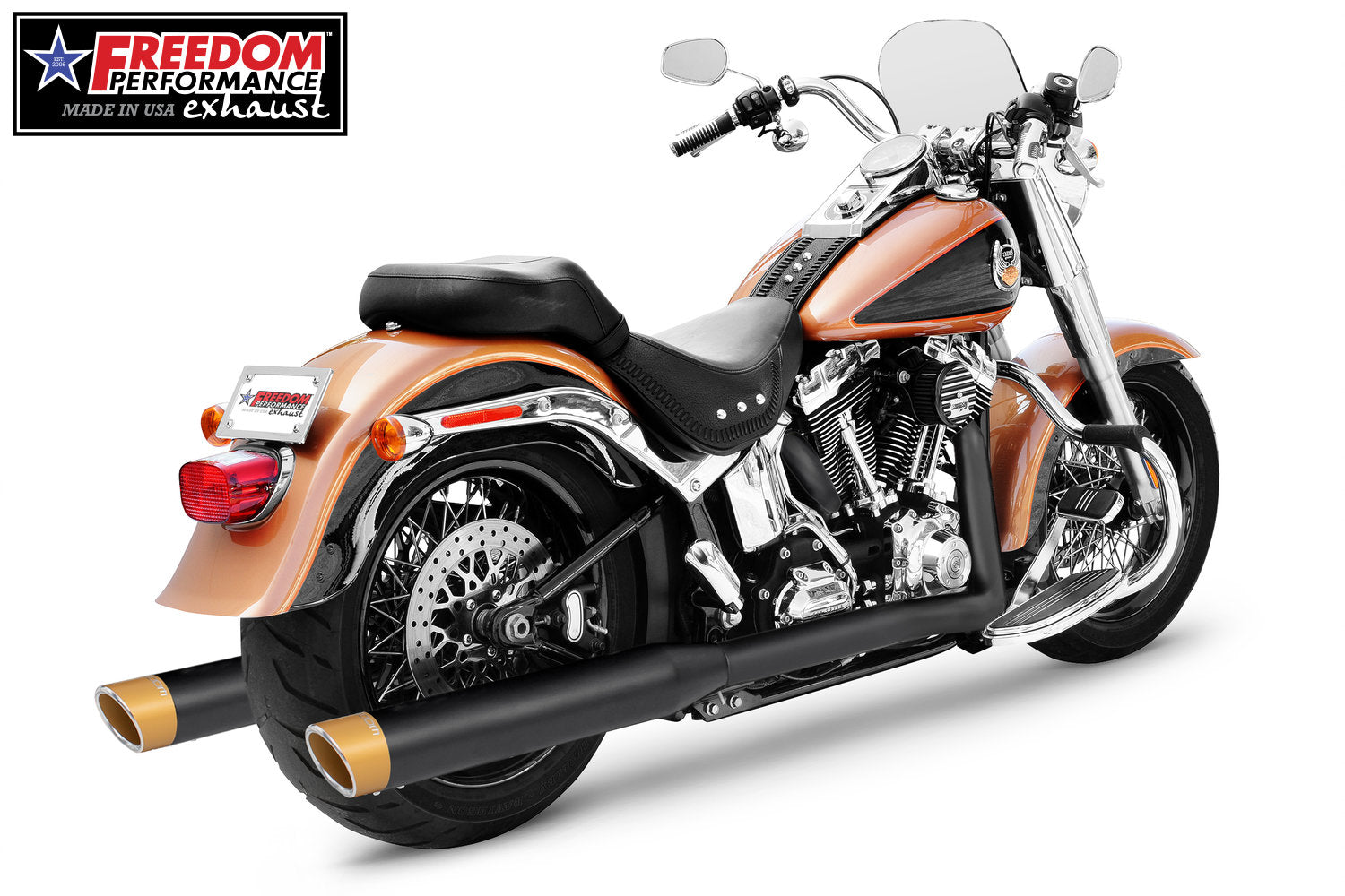 HARLEY SOFTAIL 4" TRUE-DUAL FULL SYSTEM CLASSIC 1986-2017