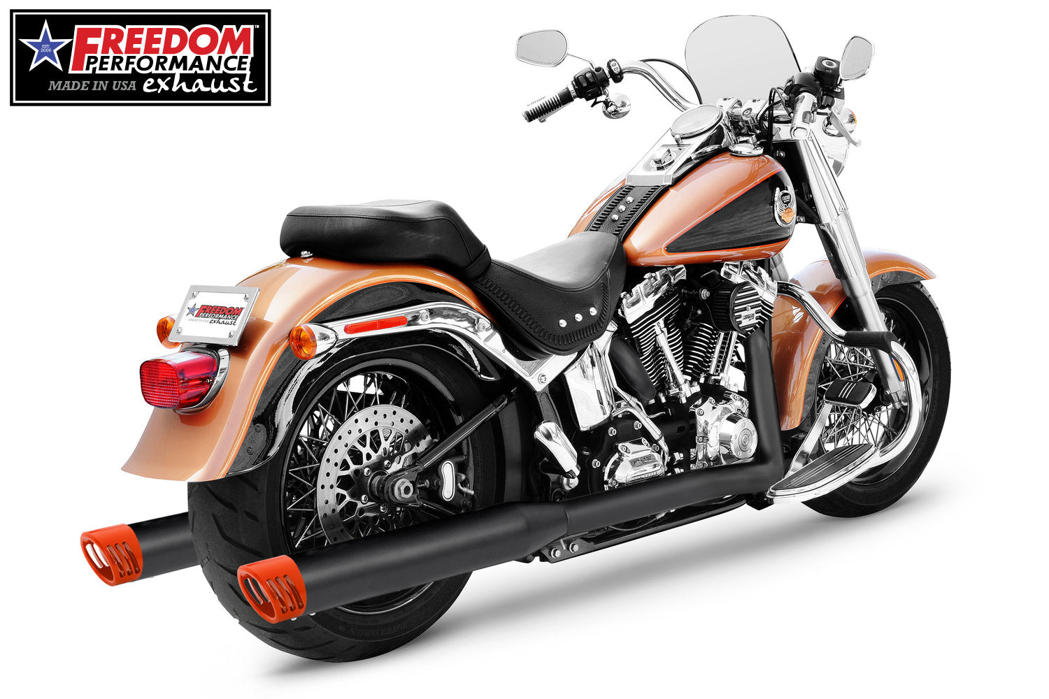 HARLEY SOFTAIL 4" TRUE-DUAL FULL SYSTEM CLASSIC 1986-2017