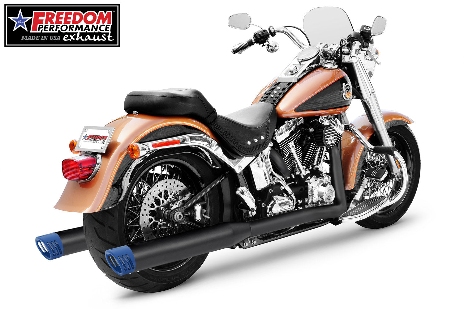 HARLEY SOFTAIL 4" TRUE-DUAL FULL SYSTEM CLASSIC 1986-2017