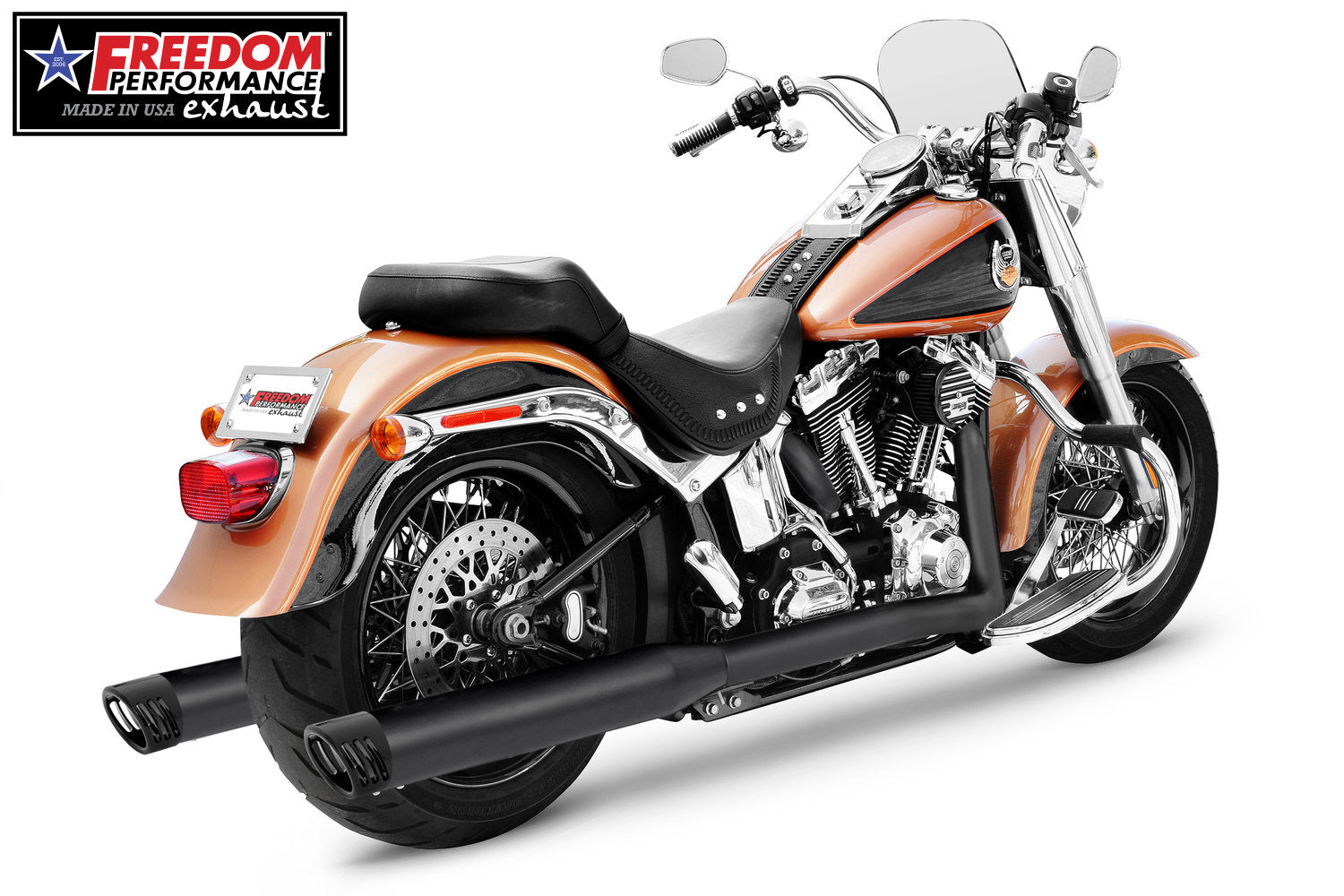 HARLEY SOFTAIL 4" TRUE-DUAL FULL SYSTEM CLASSIC 1986-2017