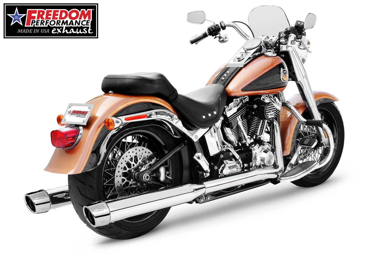 HARLEY SOFTAIL 4" TRUE-DUAL FULL SYSTEM CLASSIC 1986-2017