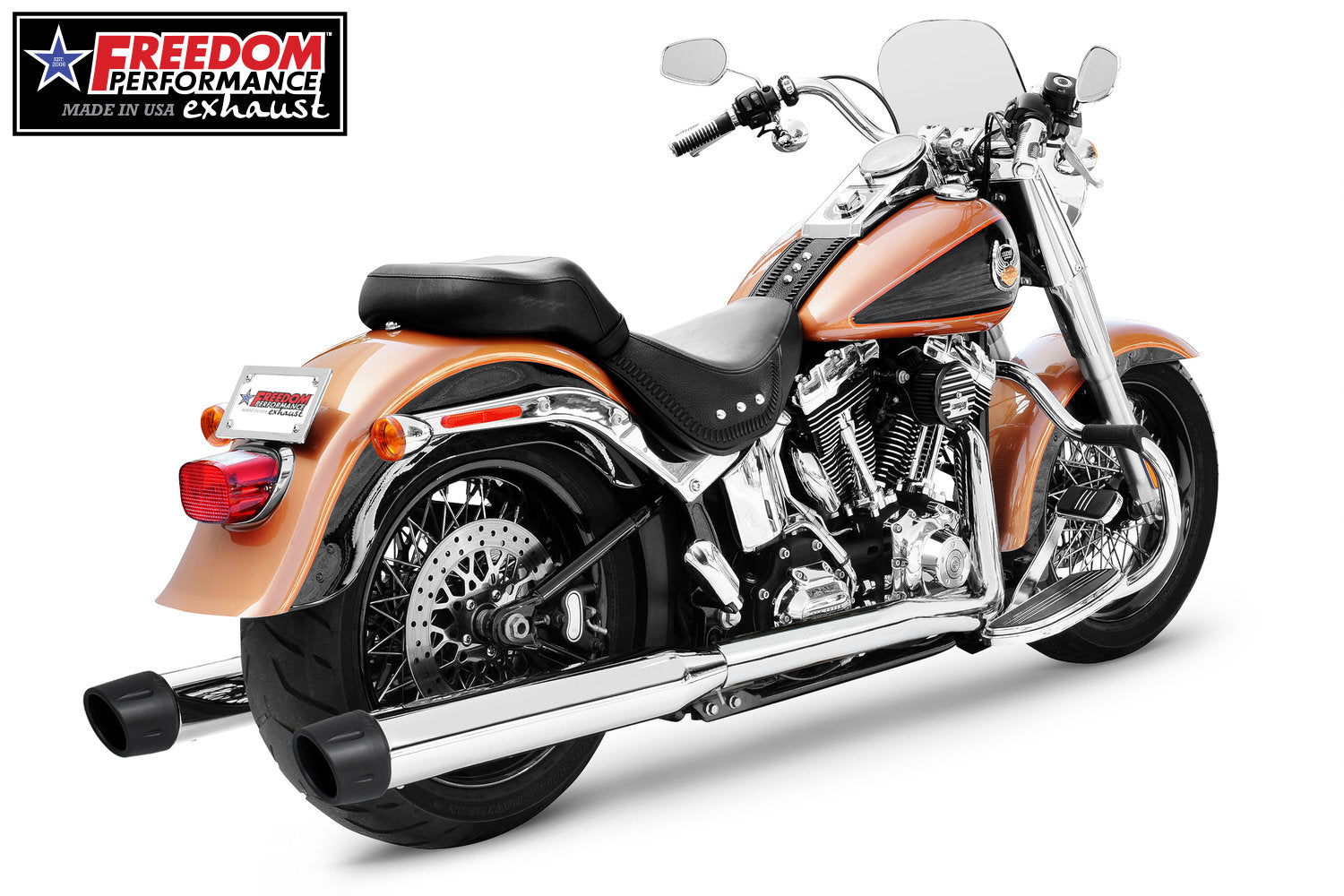 HARLEY SOFTAIL 4" TRUE-DUAL FULL SYSTEM CLASSIC 1986-2017