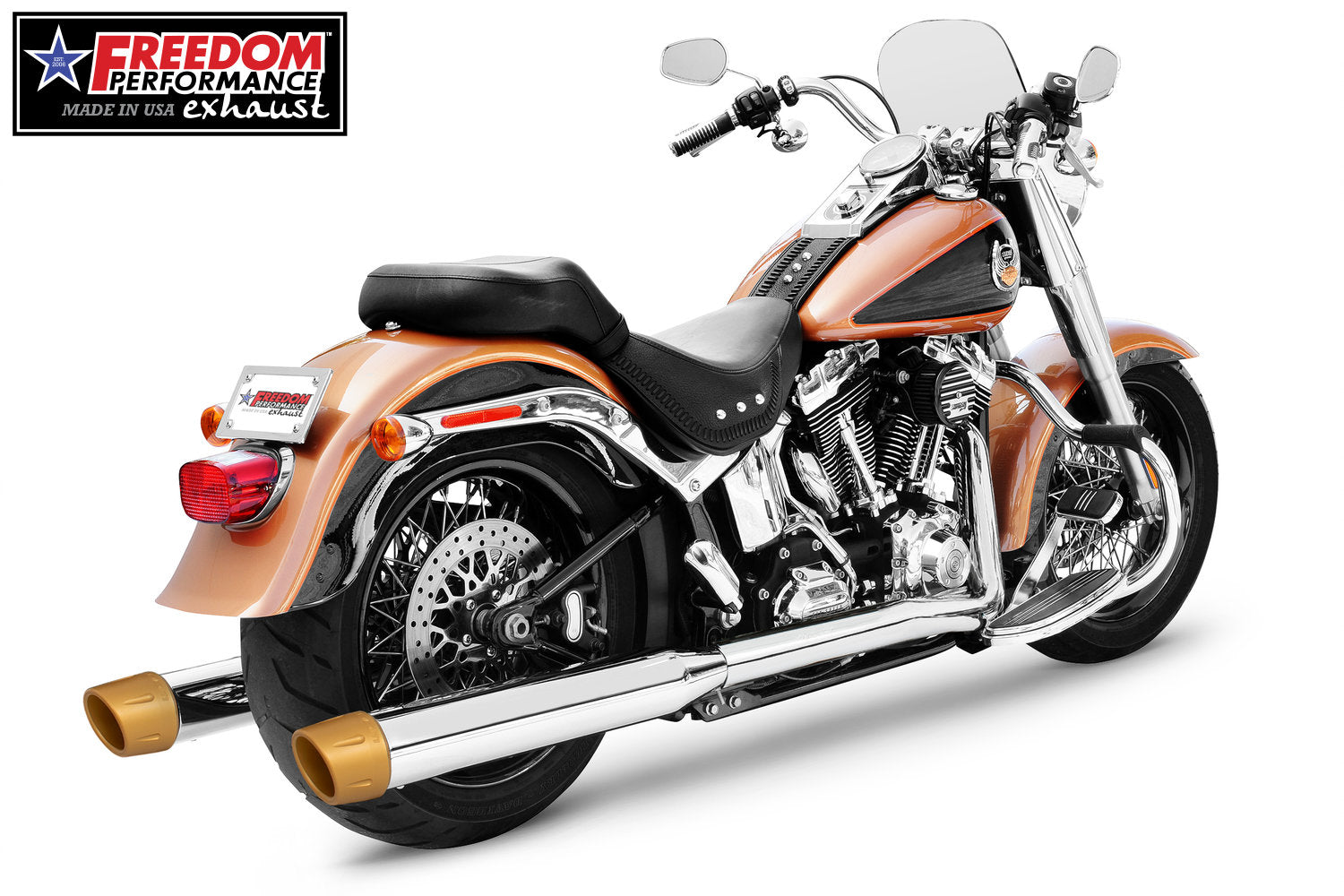 HARLEY SOFTAIL 4" TRUE-DUAL FULL SYSTEM CLASSIC 1986-2017