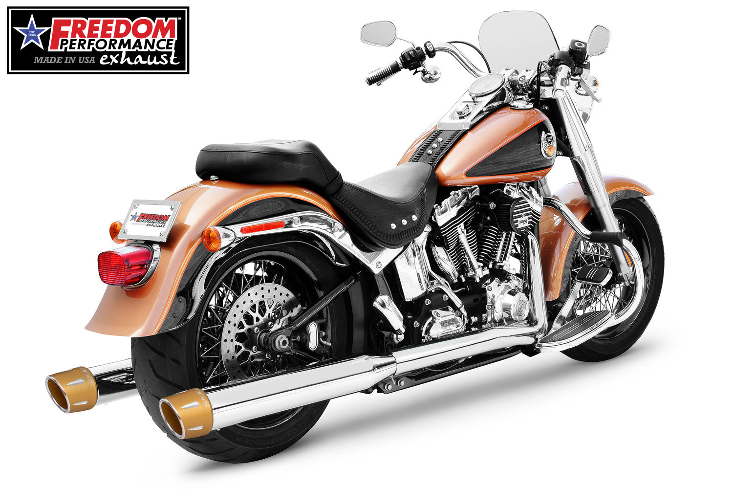 HARLEY SOFTAIL 4" TRUE-DUAL FULL SYSTEM CLASSIC 1986-2017