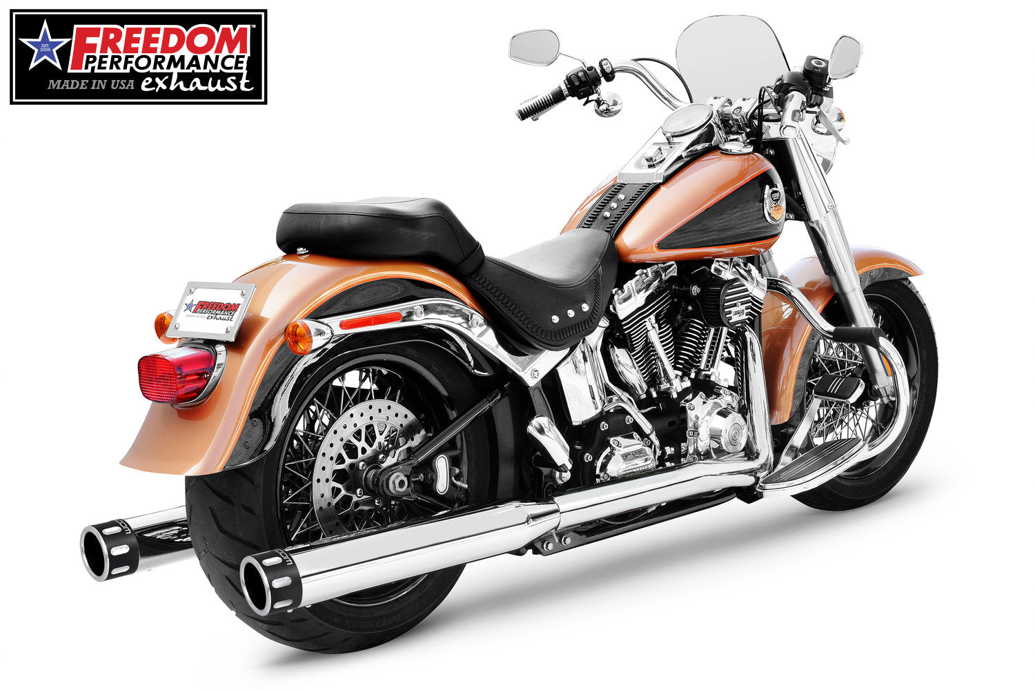 HARLEY SOFTAIL 4" TRUE-DUAL FULL SYSTEM CLASSIC 1986-2017